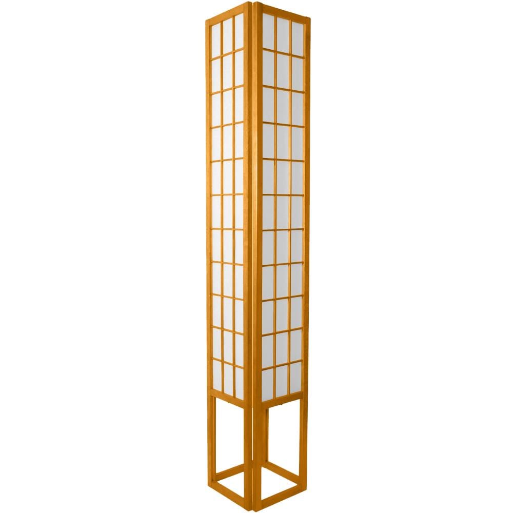 Honey 72" Shoji Lamp with White Fabric Shade