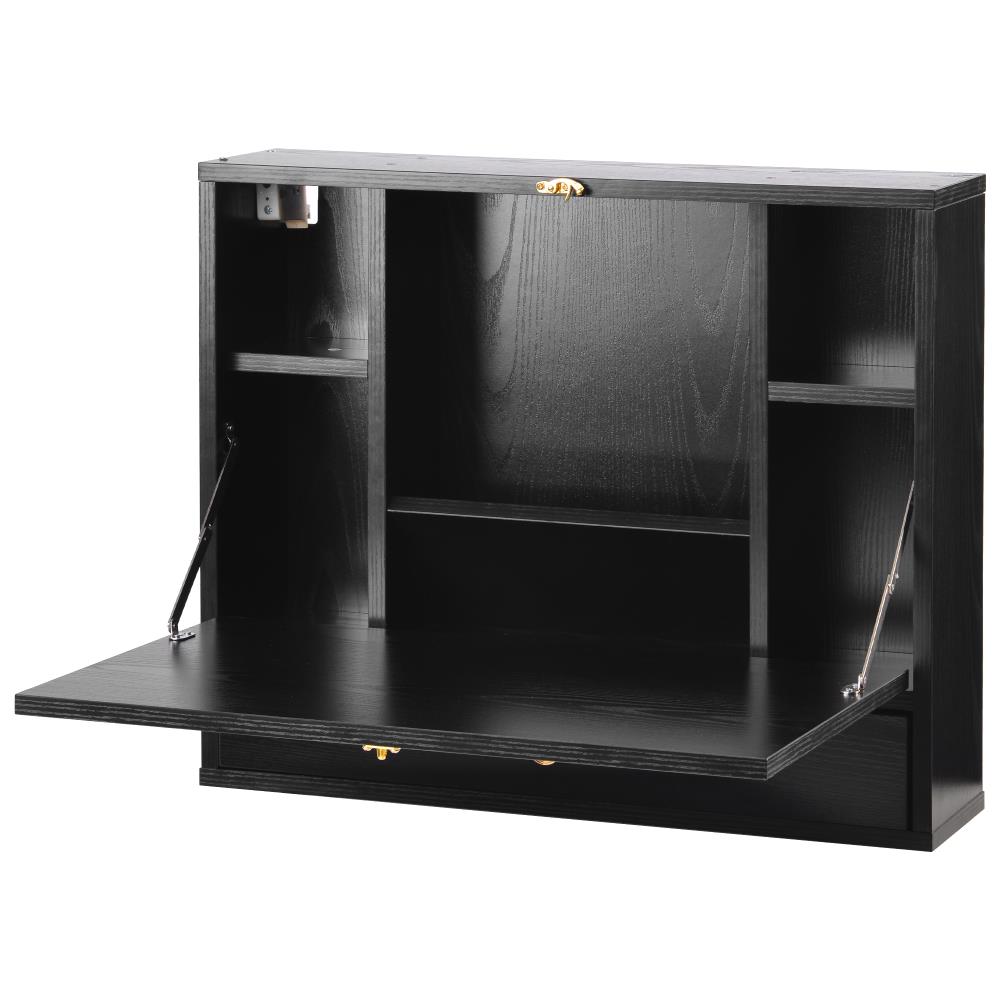 CASAINC LPF- W27821289 1.96-ft x 2-ft Indoor Rectangle Wood Black Folding Accent Table (1-Person)