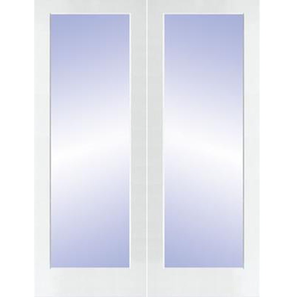 RELIABILT LO372276 French Door 48-in x 80-in Primed Clear Glass Primed Pine Mdf Interior French Door