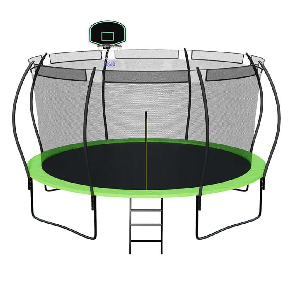 Sunrinx 14 FT Round Backyard Trampoline for Kids with Safety Enclosure ...