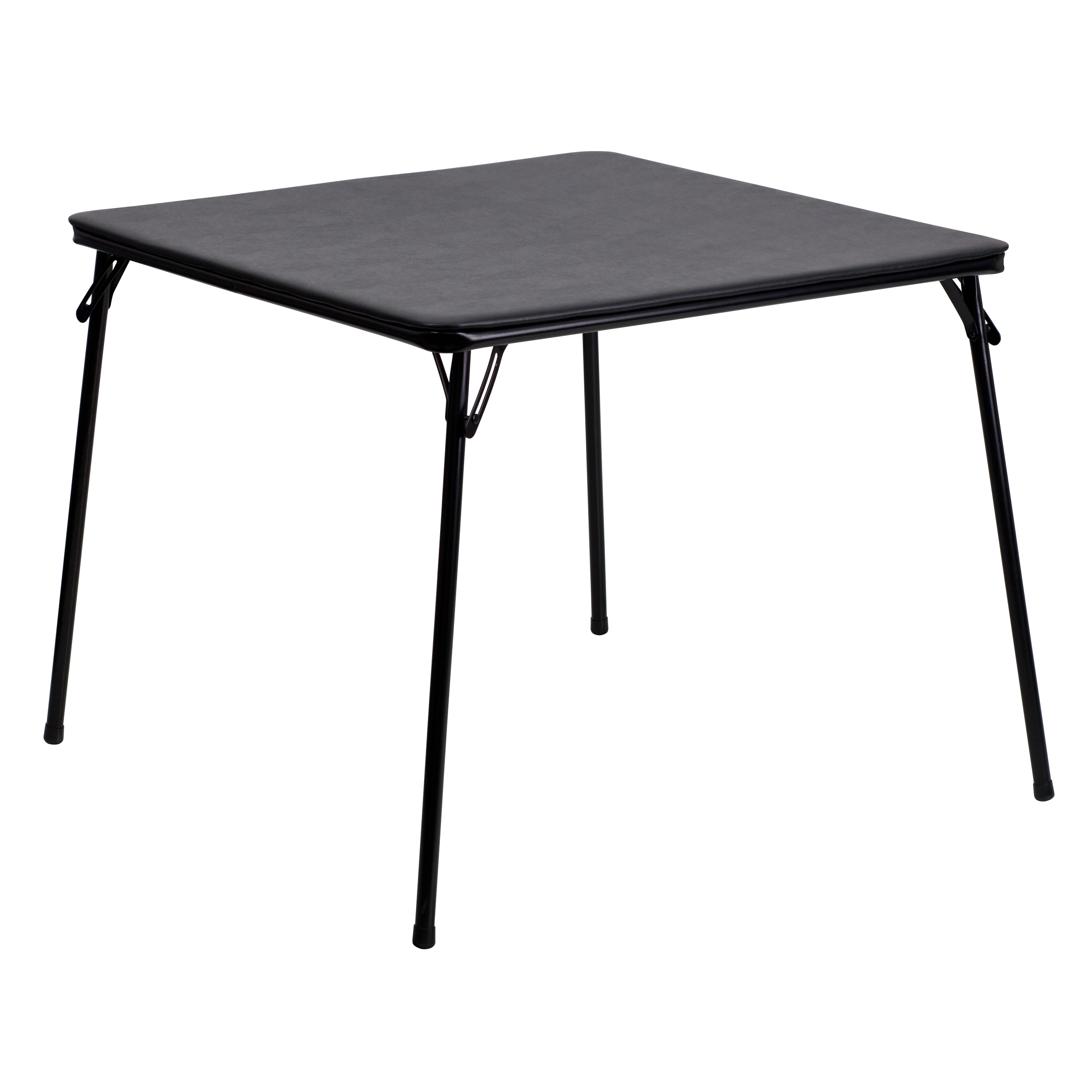 Flash Furniture 847254063586 2.79-ft x 2.79-ft Indoor Square Plastic Black Folding banquet table 4 -Person