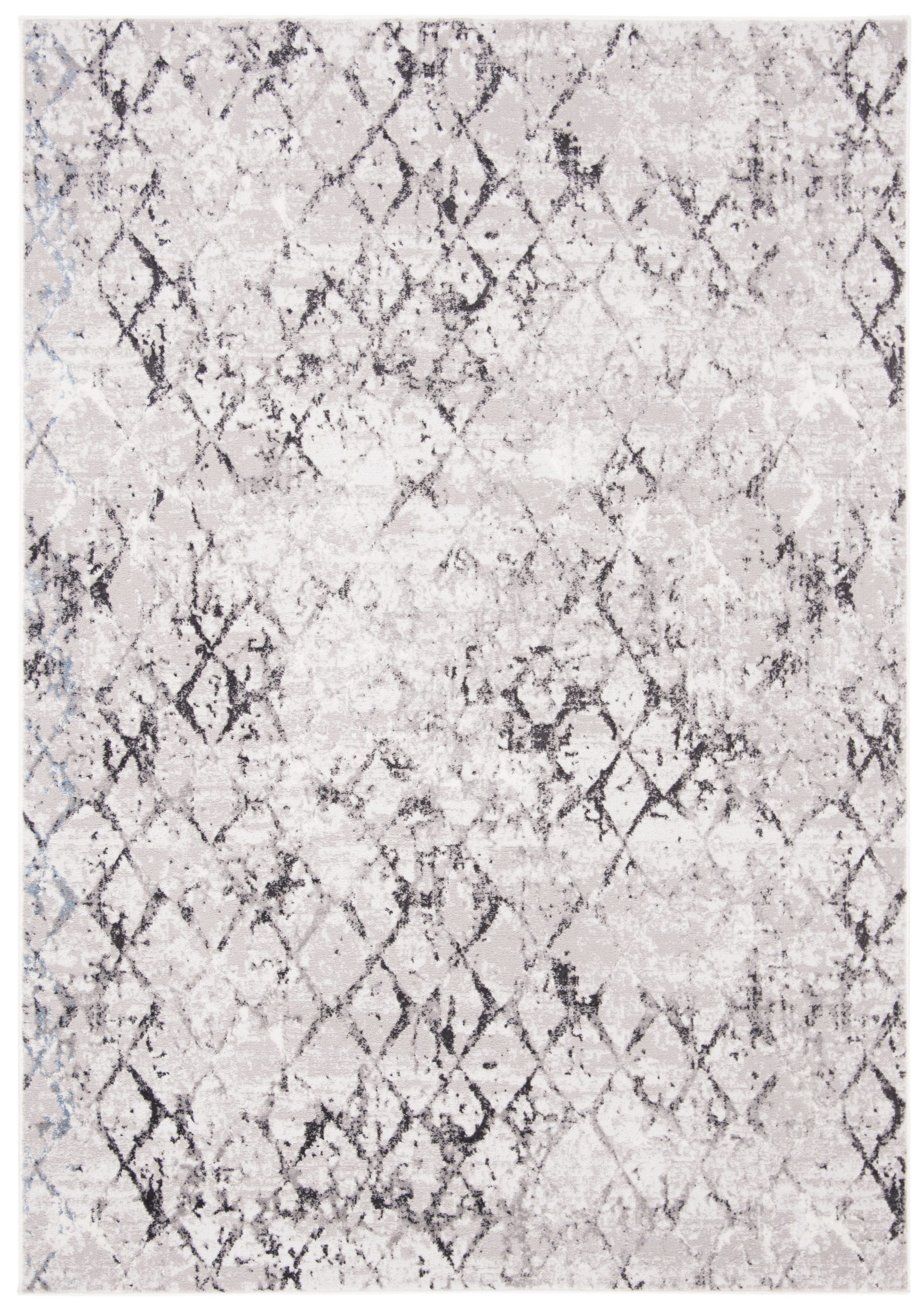Safavieh ALA783F-6 Amelia Sassari 6 x 9 (ft) Loomed Synthetic Gray/Light Gray Rectangular Indoor Trellis Area rug