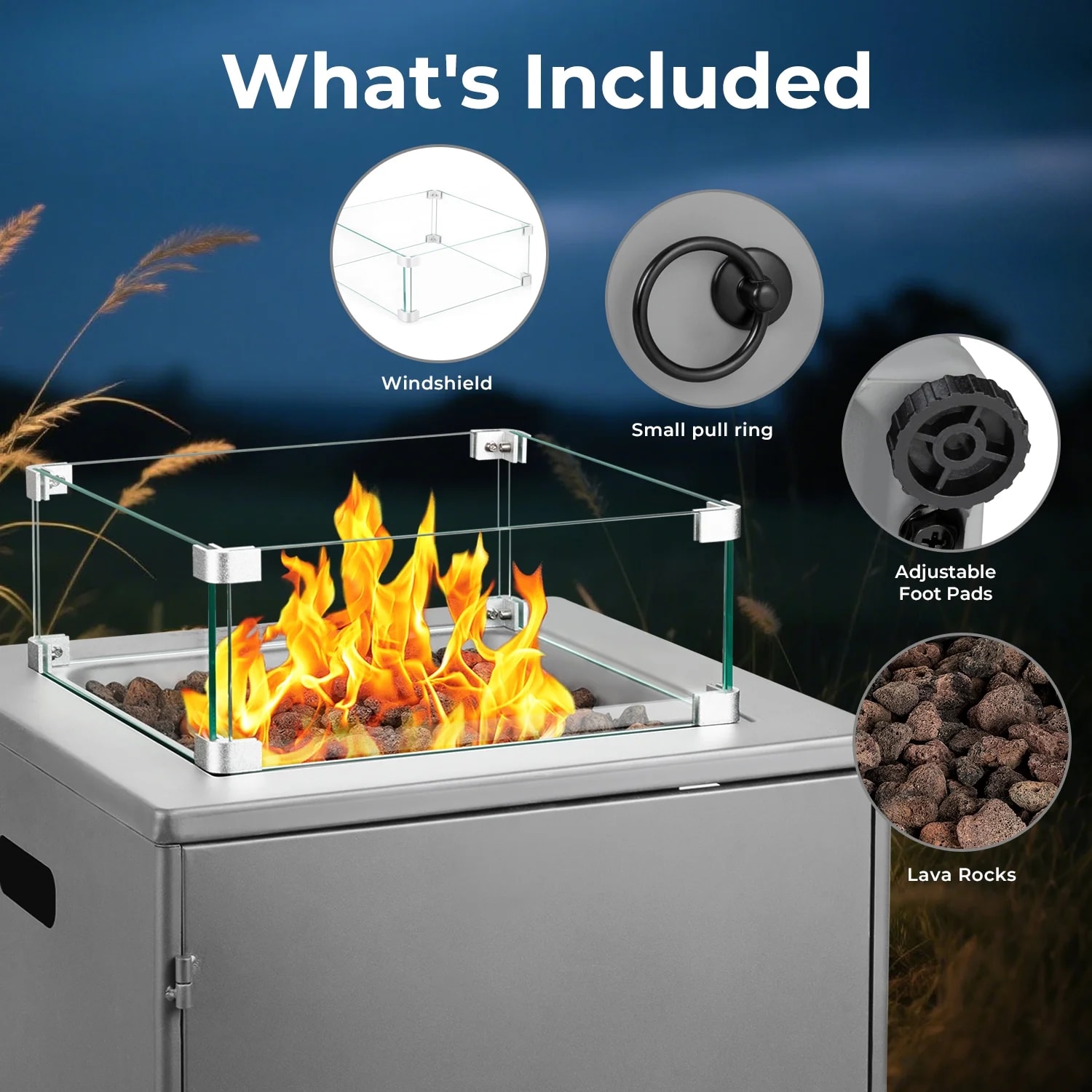 Antarctic Star 46S22-GREY Outdoor-Gas-Firepits - View #2