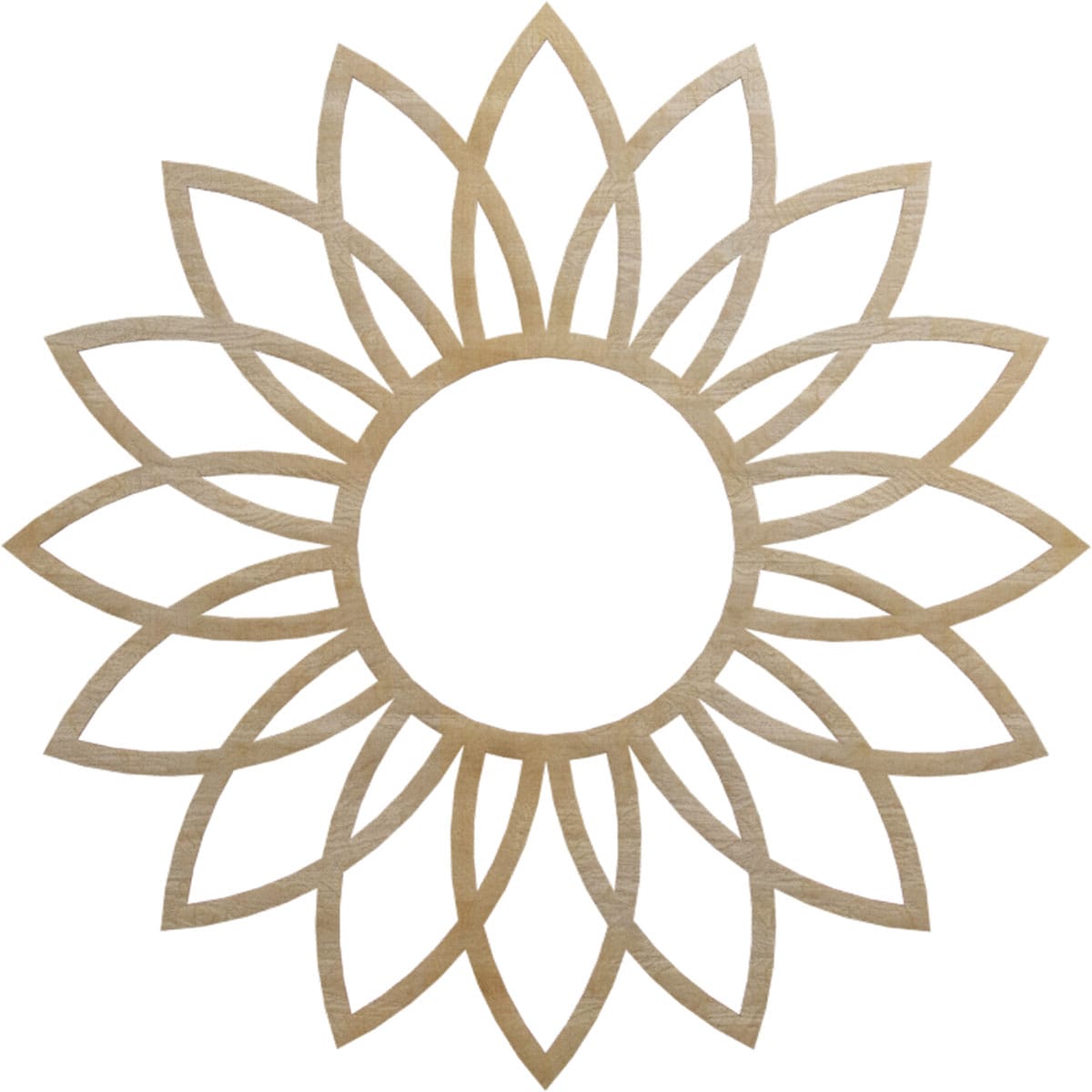 Ekena Millwork CMWP30X30X0250DAHI Daisy Fretwork 30-in W x 30-in L Contemporary Hickory Wood Whole Ceiling Medallion