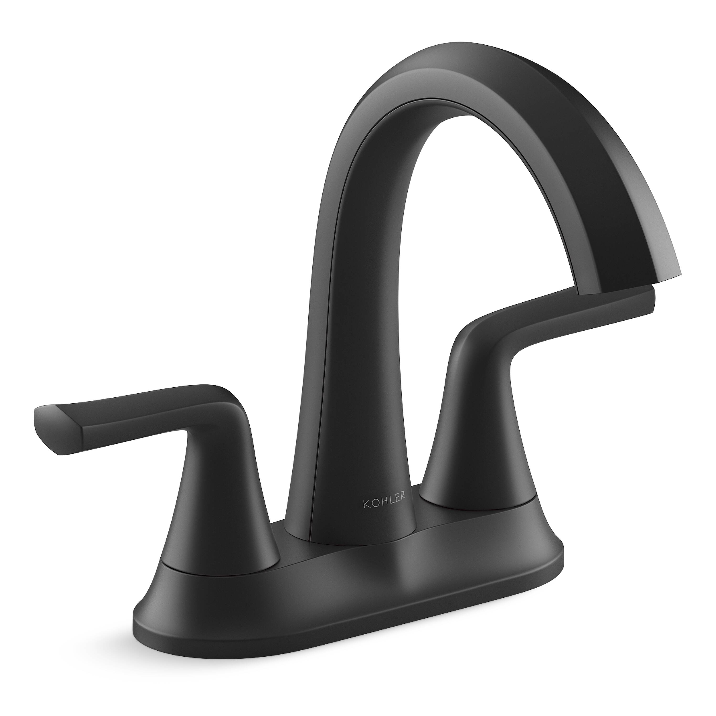 KOHLER Desette Matte Black 4in centerset 2handle WaterSense Bathroom