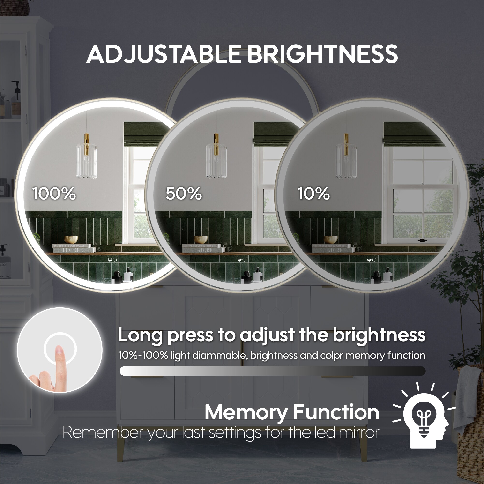 Forclover ALF-9W32RBG Framed-Bath-Mirrors - View #6