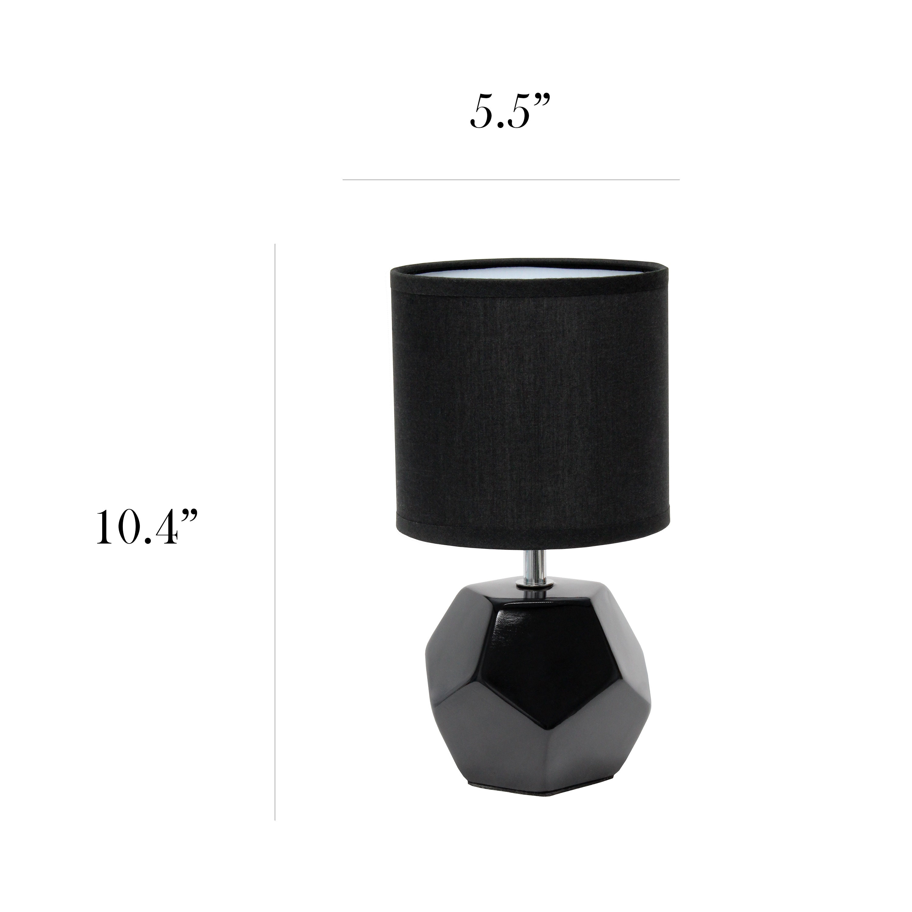 Simple Designs LT2065-BLK-LB Table-Lamps - View #3