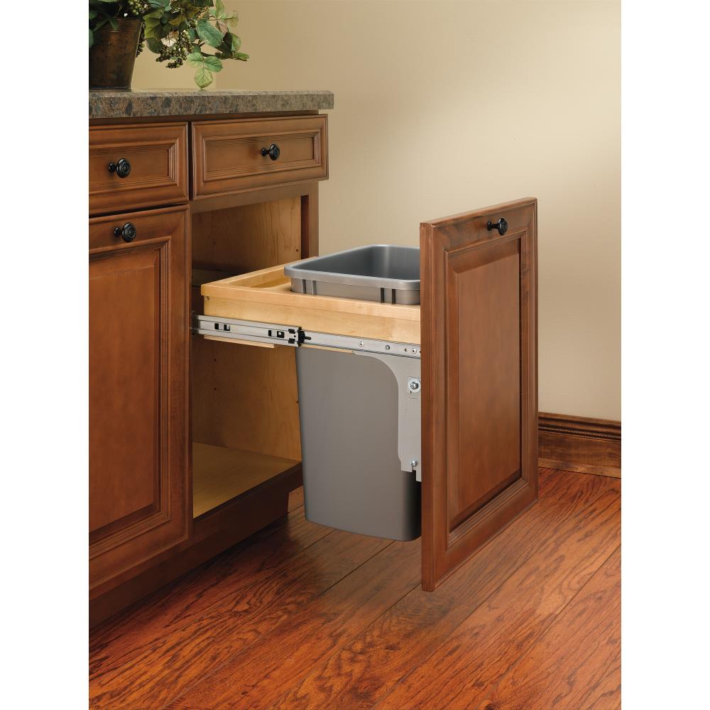 Simply Put 10-in x 16-in x 19-in 35-Quart Pull-out Trash Can in