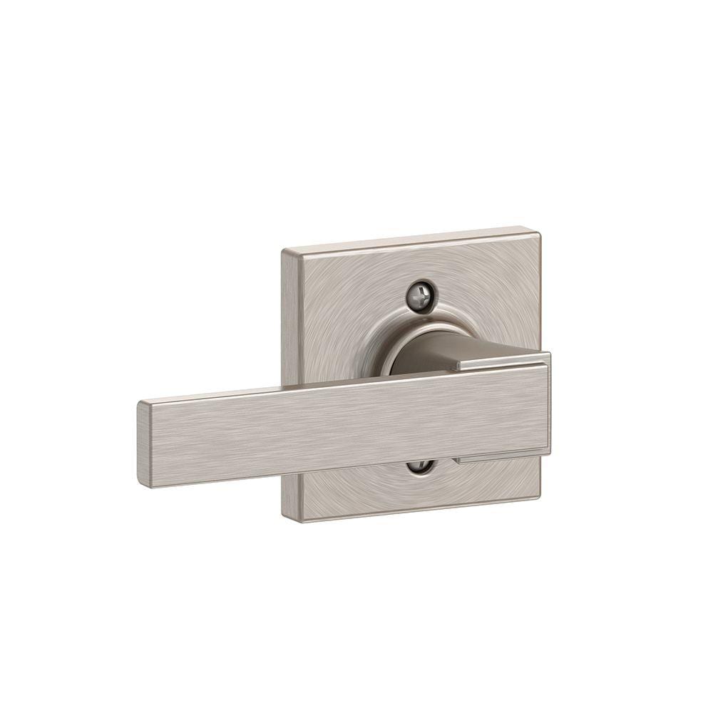 Schlage F170NBK619COL F Series Satin Nickel Interior Dummy Door Handle