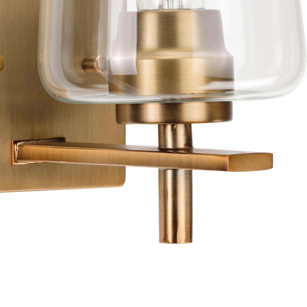 Calais Vintage Brass Dimmable Wall Sconce with Clear Glass Shade