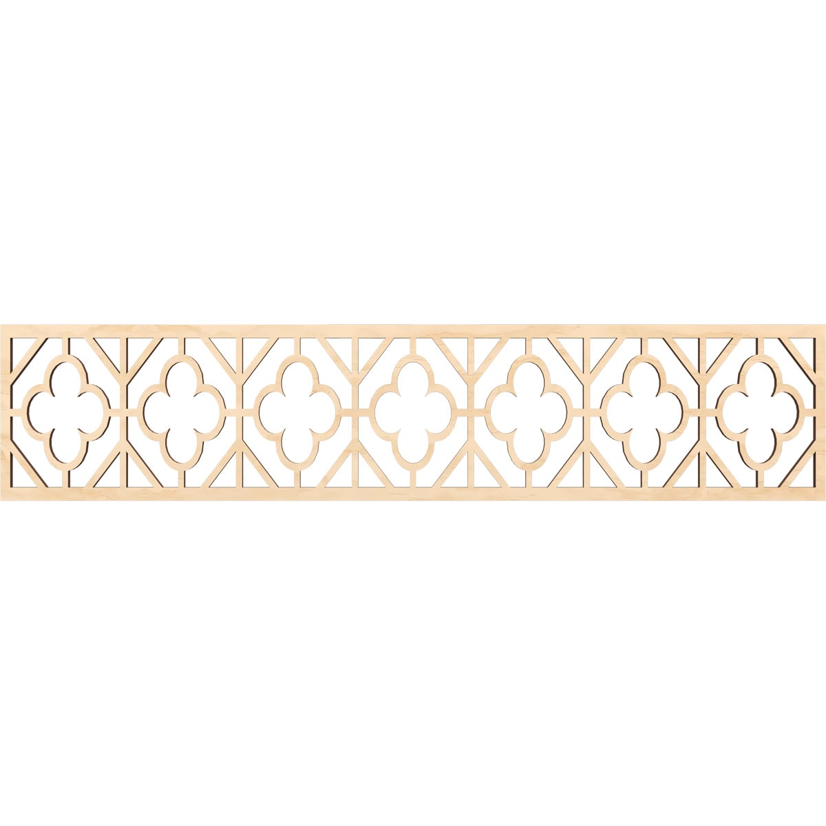 Ekena Millwork Hazelton Fretwork Flat Trim 10-in x 3.9-ft Birch Brown ...