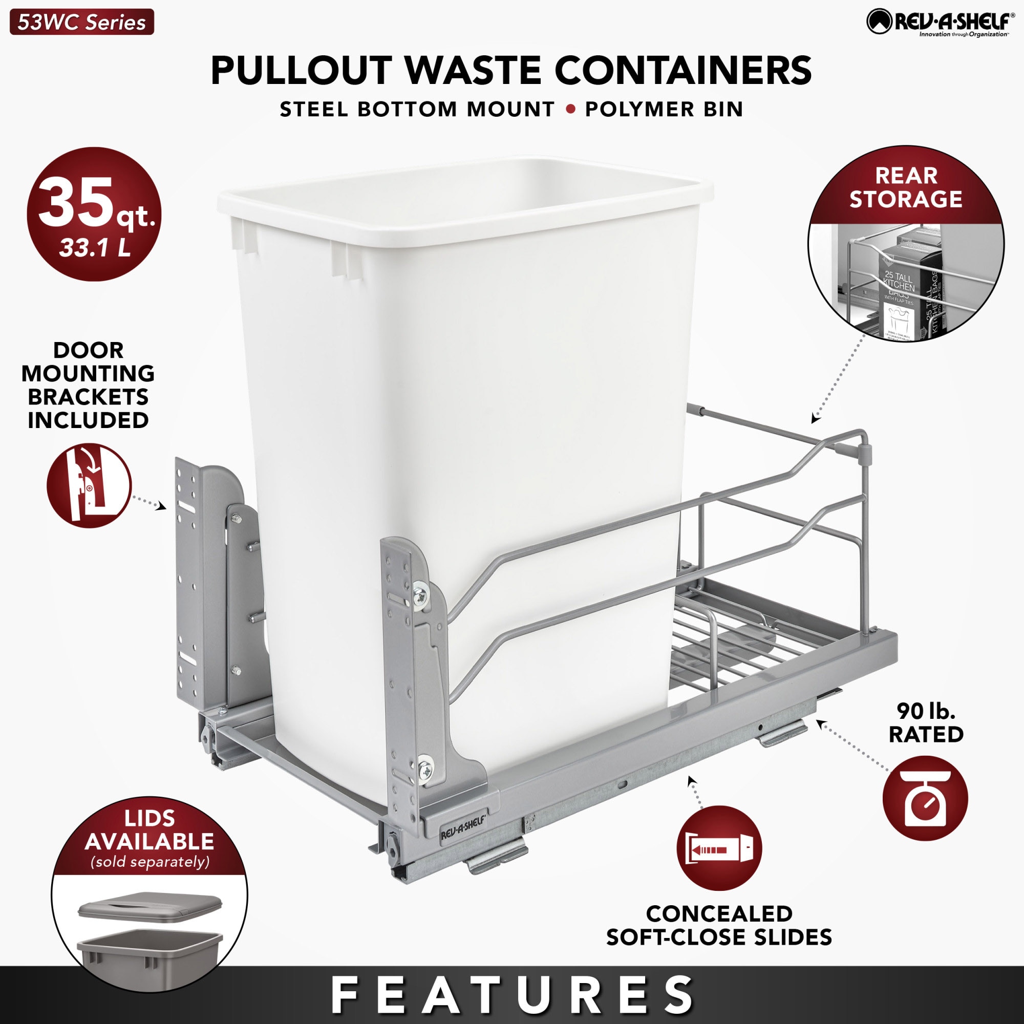 Rev-A-Shelf 239026 Pullout-Trash-Cans - View #3