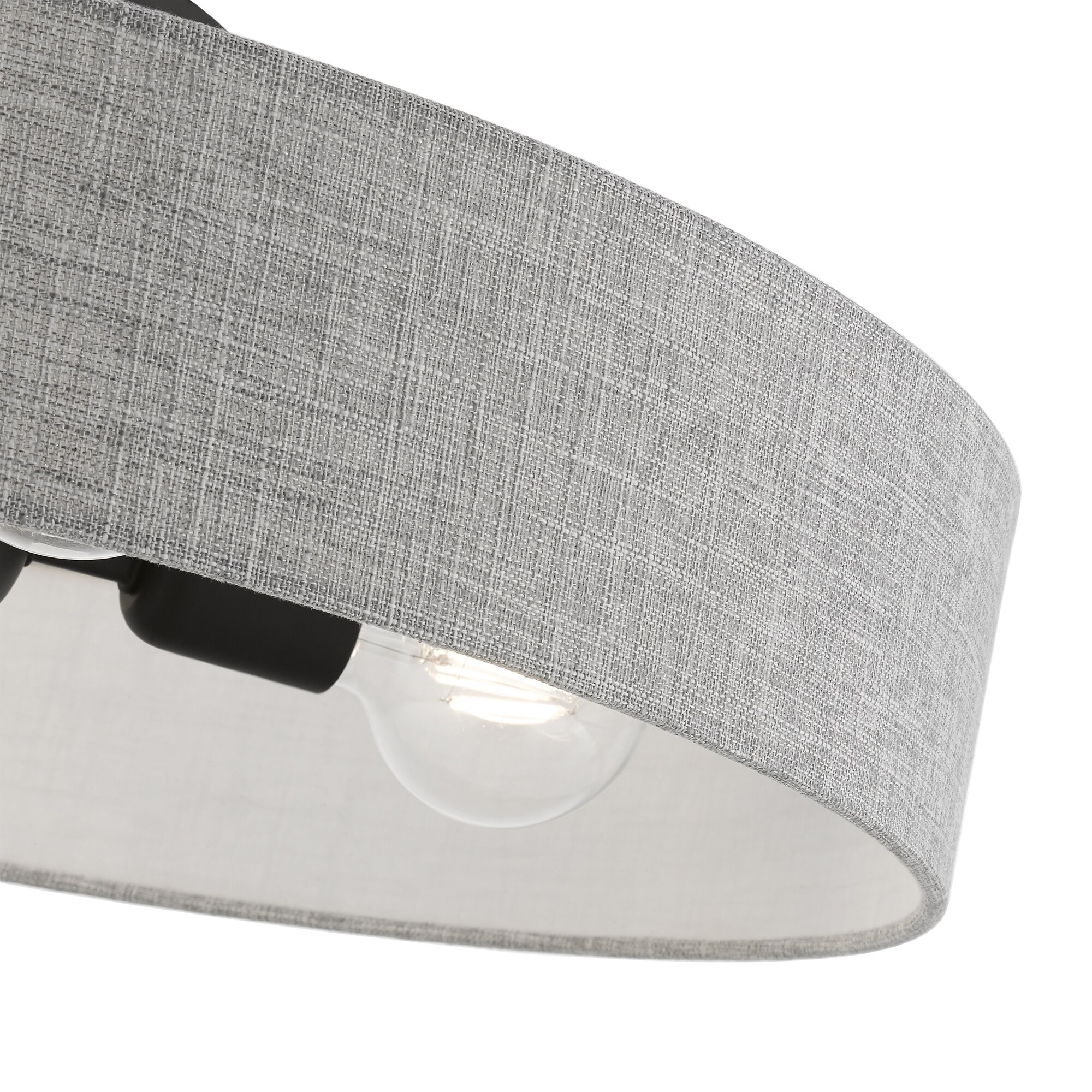 Elmhurst Modern 4-Light Drum Semi-Flush Mount in Black Nickel