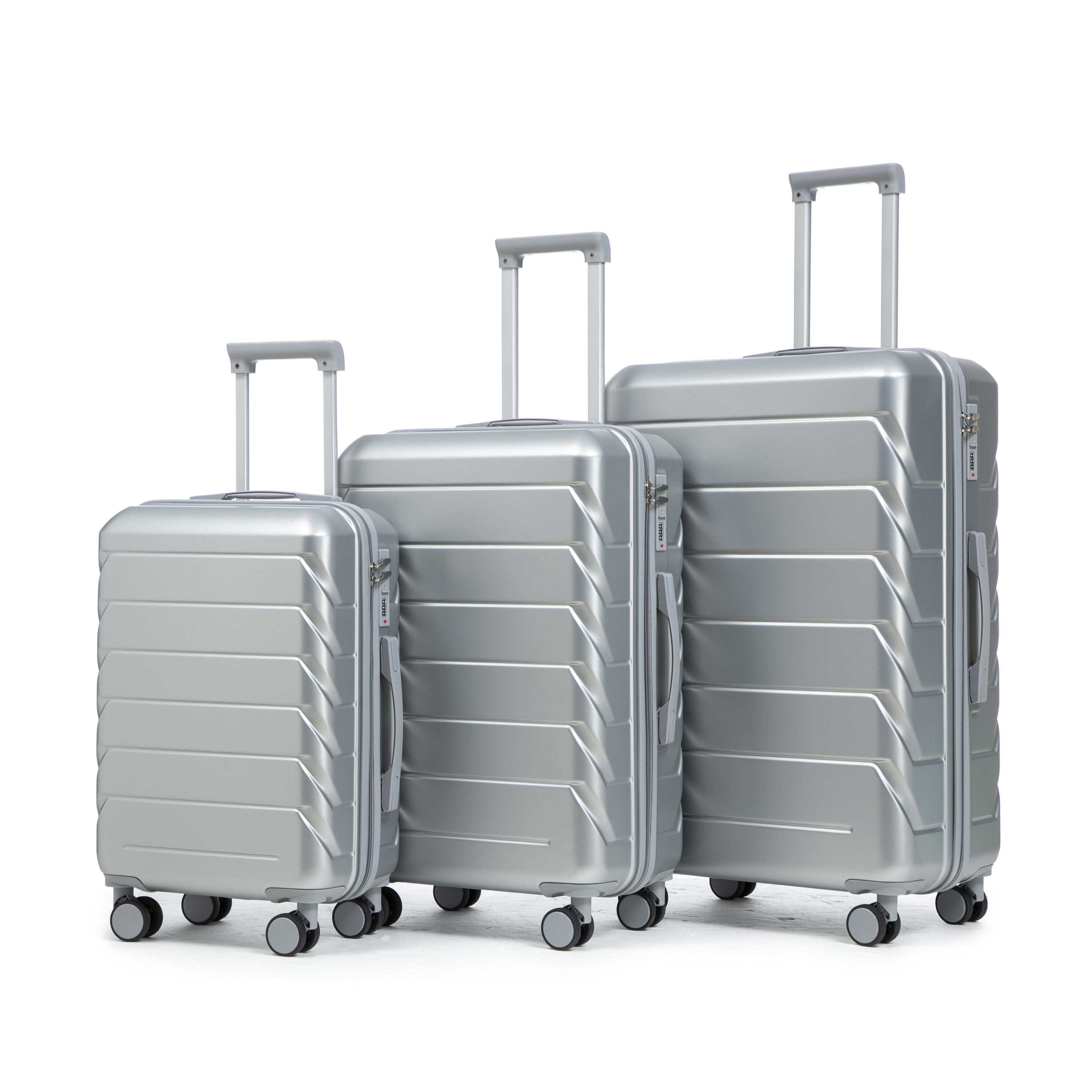ModernLuxe - 20inch/24inch/28inch 3 pcs/set in ABS Spinner Wheel Luggage  Matching Color   With C...