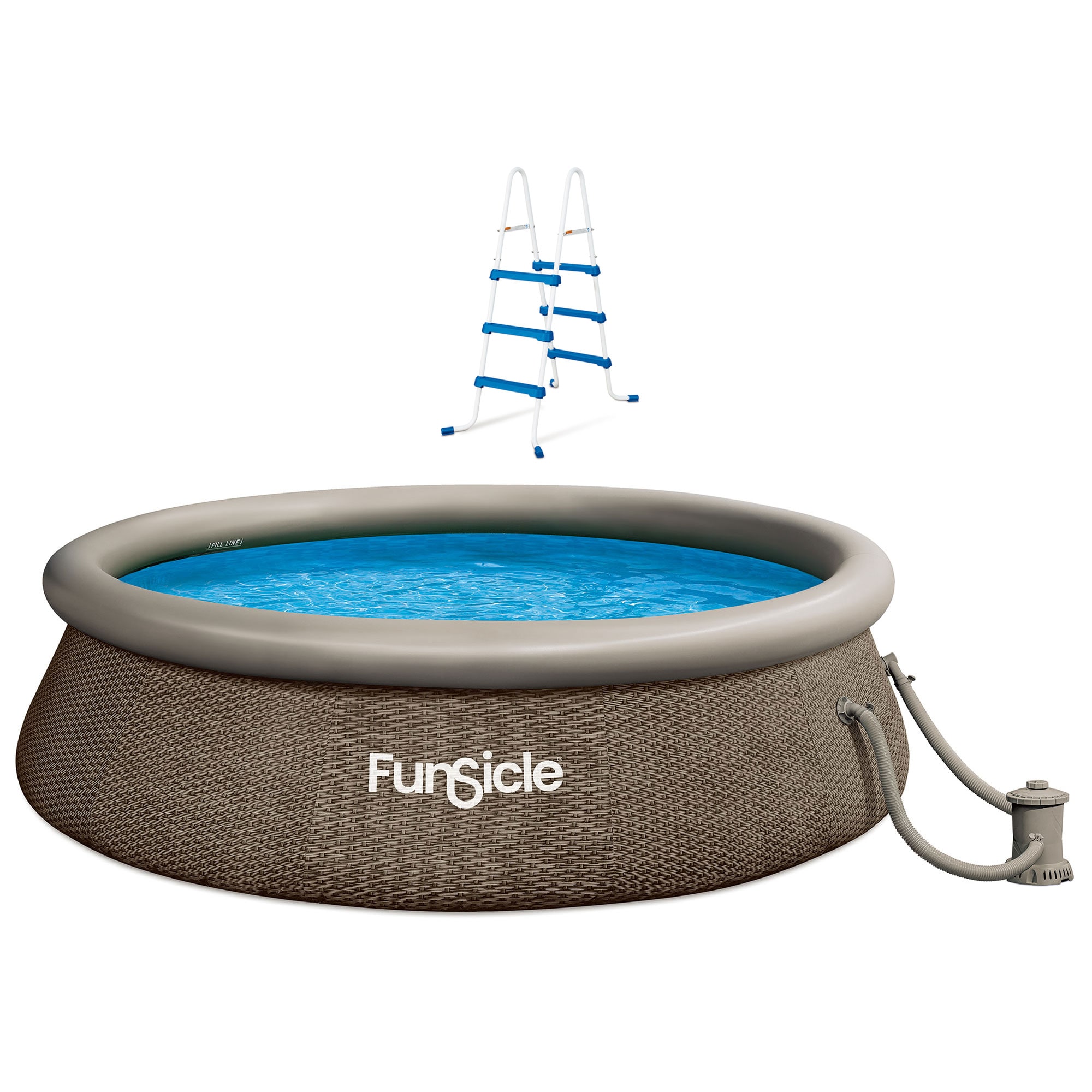 Funsicle 401910 12-Feet x 12-Feet x 36-Inches Inflatable top ring Round Above-Ground Pool with Filter Pump with Ladder