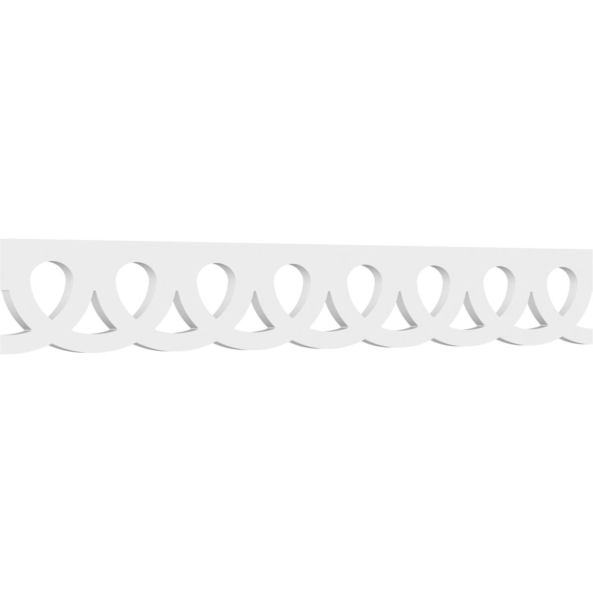Ekena Millwork RUNP06X0625X48MRI Meridian 6-in x 4.0-ft White Unfinished PVC Running trim