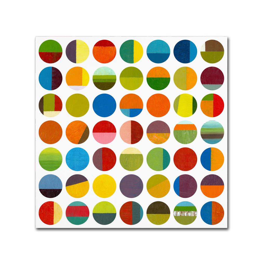 Trademark Fine Art MC0230-C1414GG Framed 14-in H x 14-in W Abstract Print on Canvas