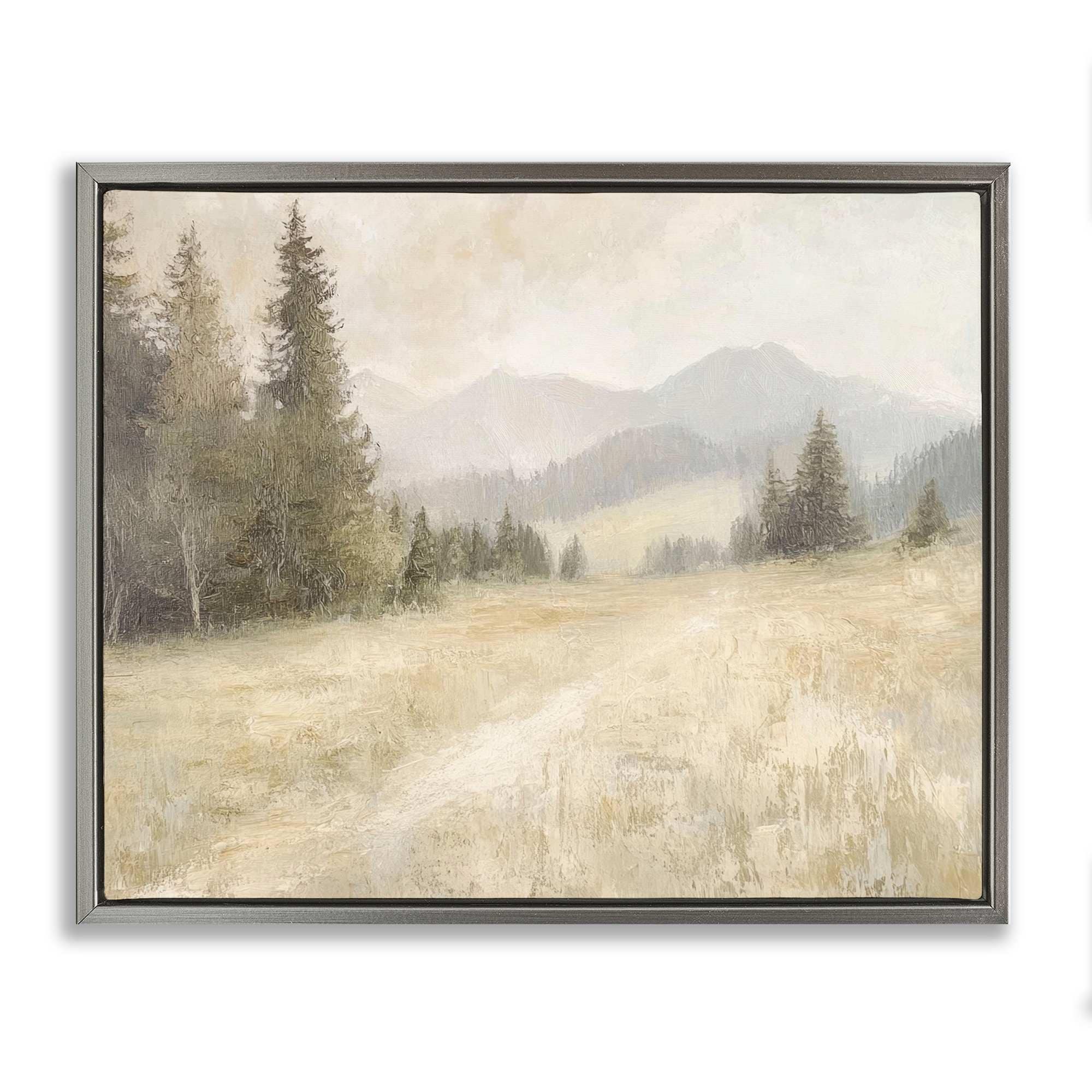 Stupell Industries BT-816-FFL-24X30 Fog on Mountain Valley Floating Frame design by Petal Prints Design