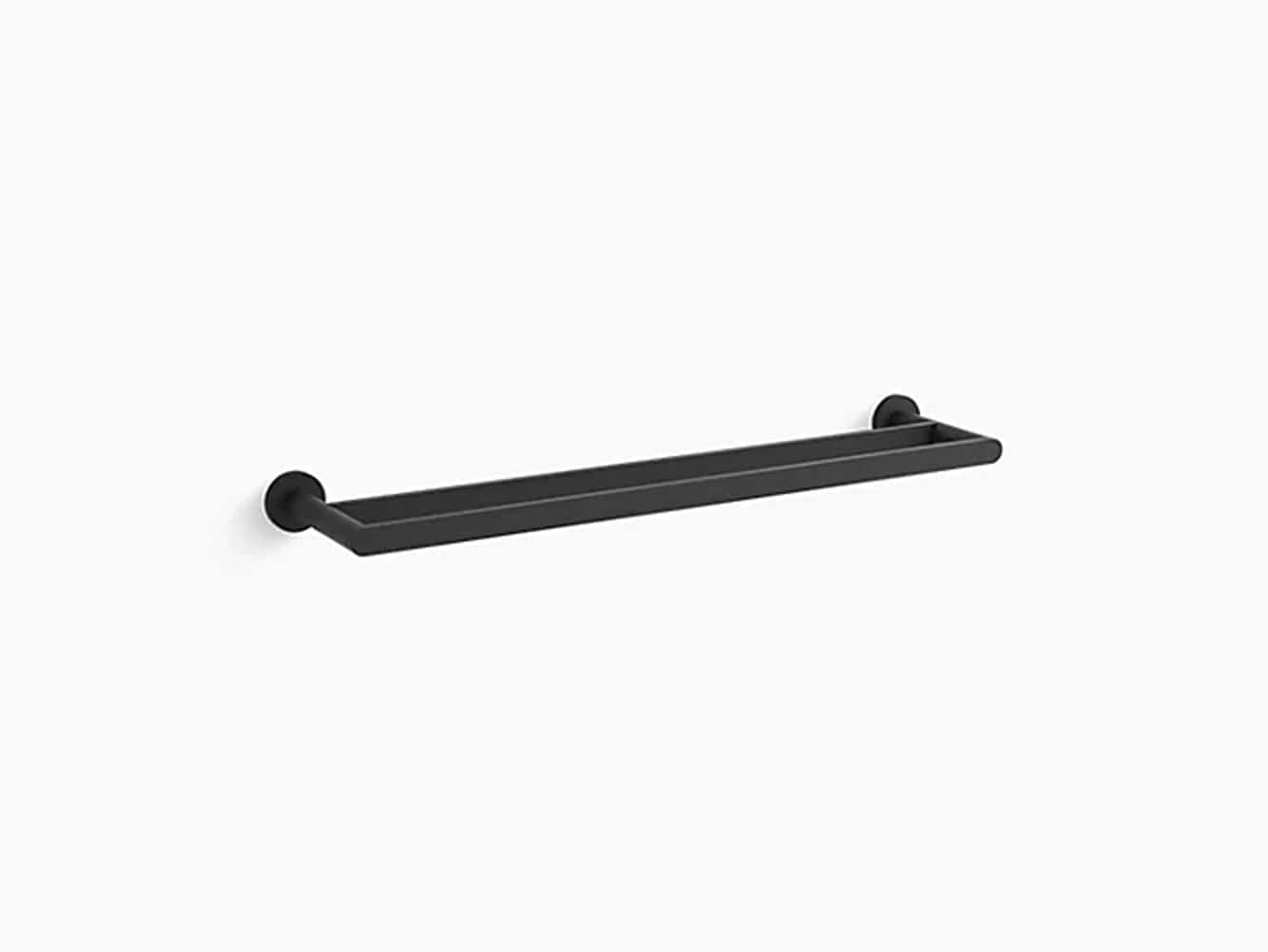 KOHLER K-73144-BL Composed 26-in Matte Black Wall mount Double Towel Bar