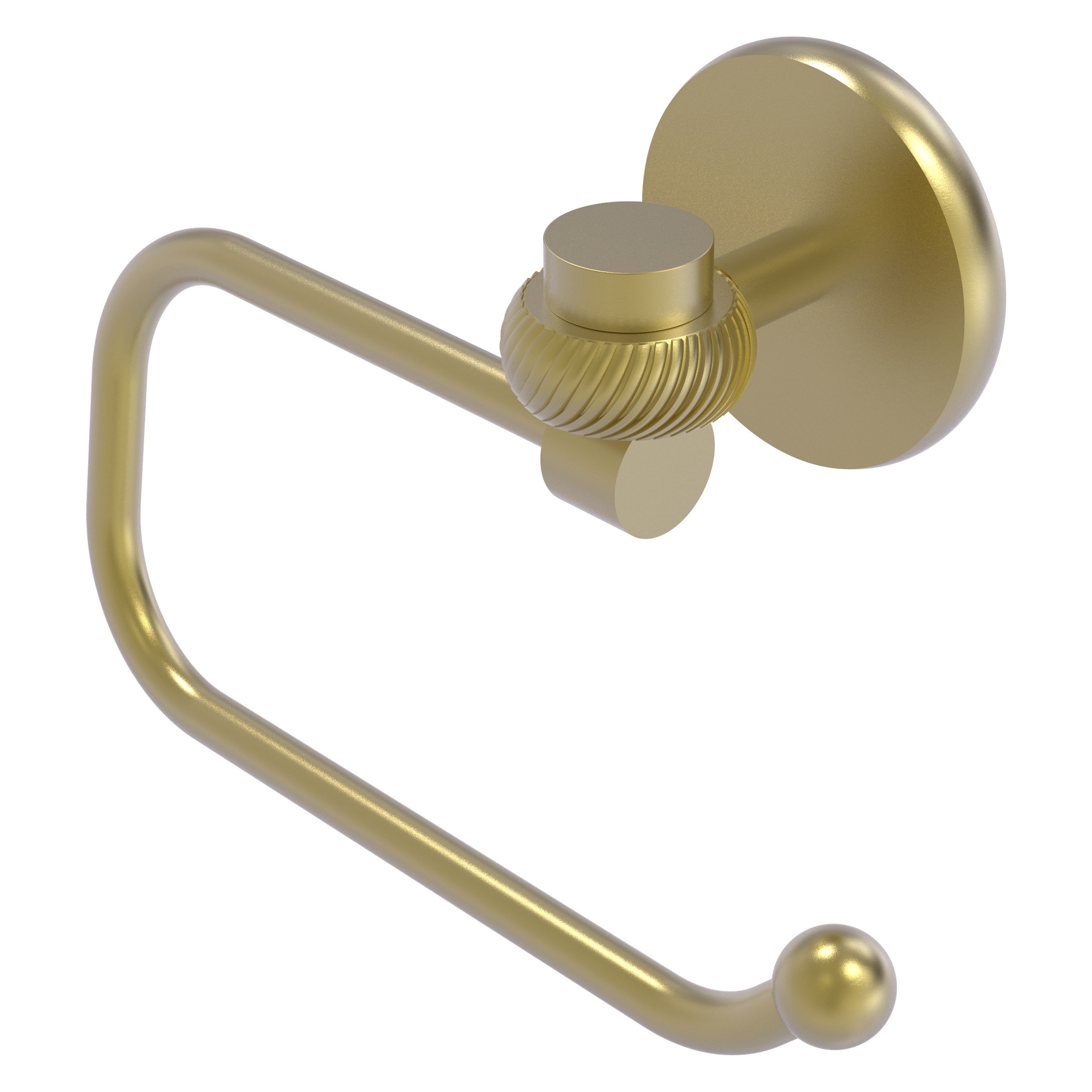 Allied Brass 7124ET-SBR Satellite Orbit One Satin Brass Wall mount Single post Toilet Paper Holder 1 -Rolls with Storage