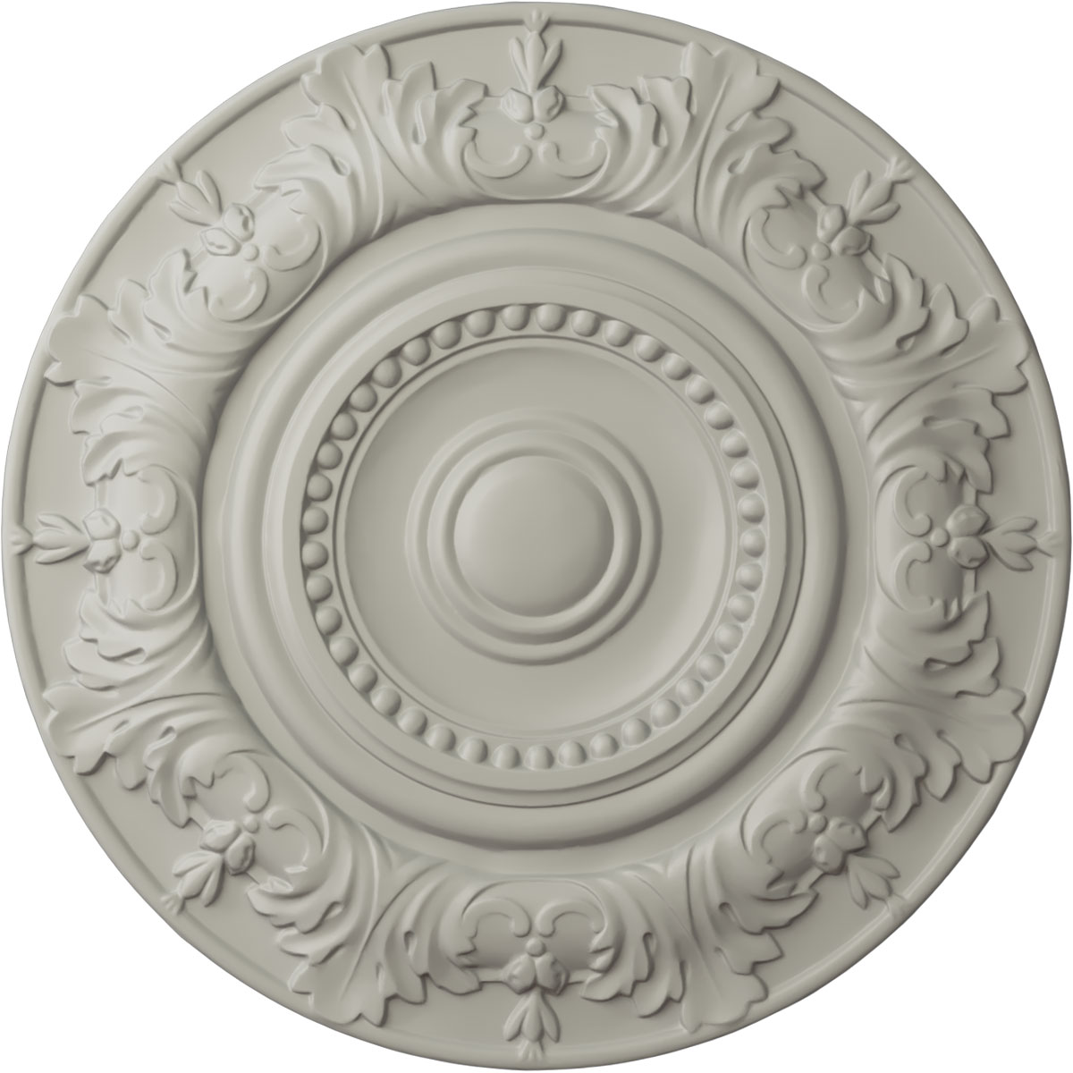 Ekena Millwork CM20BXPCF Biddix 20.875-in W x 20.875-in L Painted Pot Of Cream Polyurethane Whole Ceiling Medallion