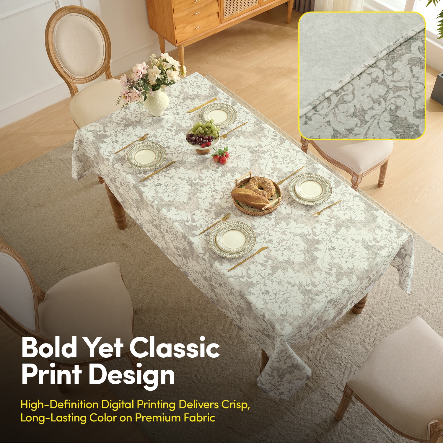 Sweet Home Collection LOW-TC-DAM-6084 Table-Covers - View #5