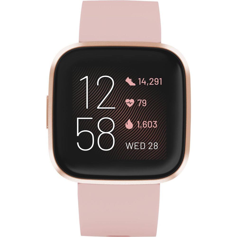 Fitbit Versa 2 Rose Elastomer Strap Touchscreen Smart Watch 39mm