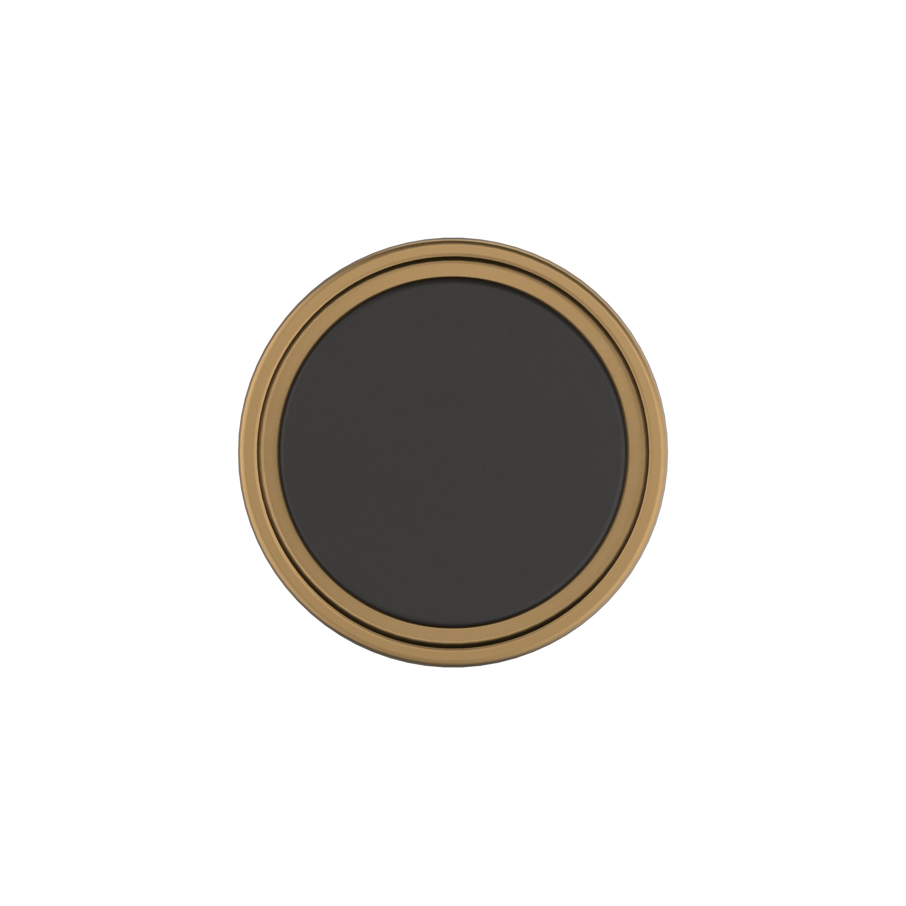 Matte Black and Bronze Round Cabinet Knob with Mounting Hardware