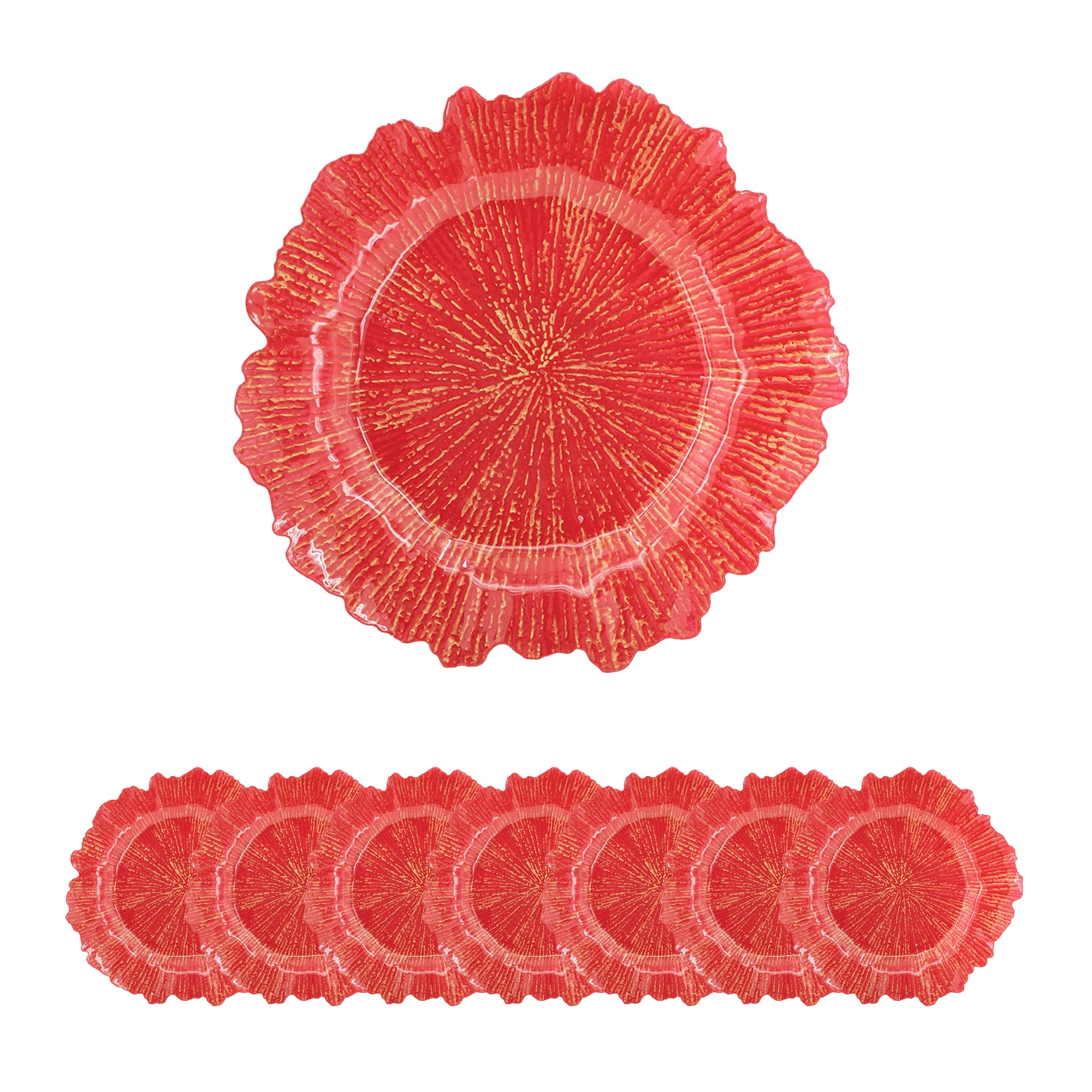 Tinyhomie 8 Pack Reef Plastic Charger Plate D13 inch #LW-L-W20734127