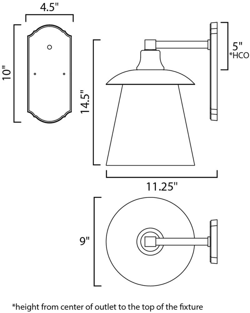 Maxim Lighting 10316CLBZGLD Outdoor-Wall-Lighting - View #4