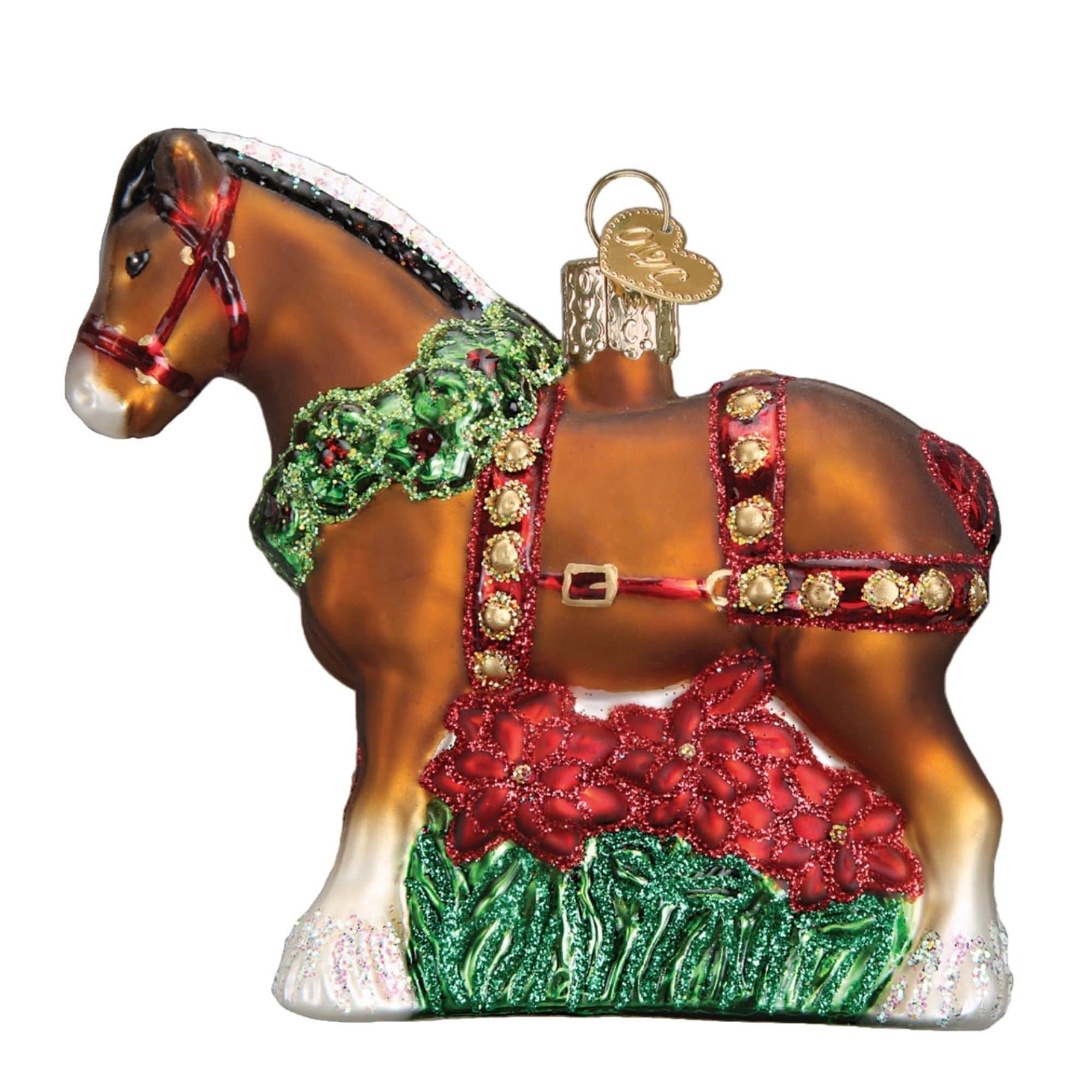 Old World Christmas 729343122551 Blown Glass Ornament for Christmas Tree - Clydesdale