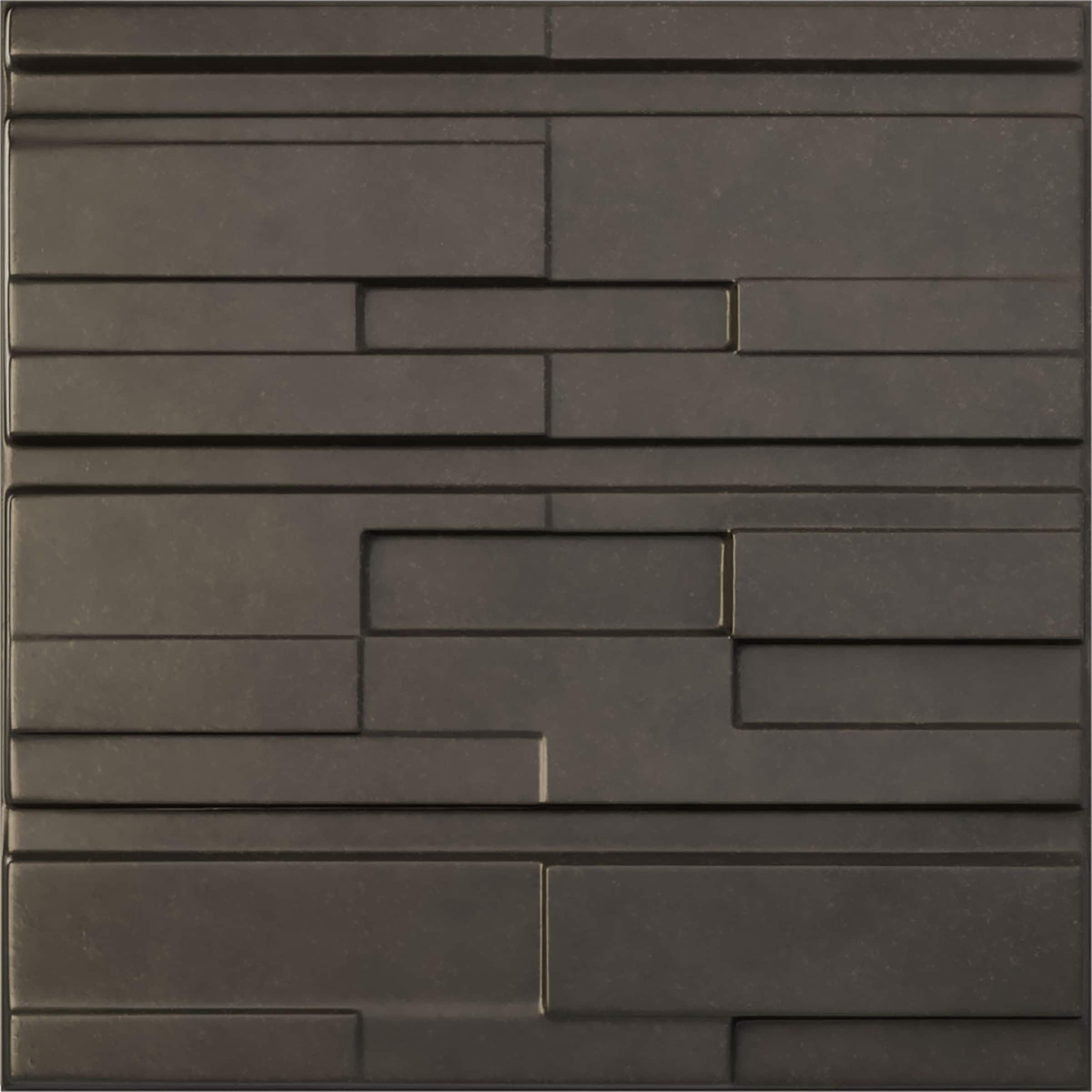 Ekena Millwork WP20X20OBDST 19-5/8-in x 19-5/8-in Embossed Paintable/Stainable Black PVC Wall Panel (