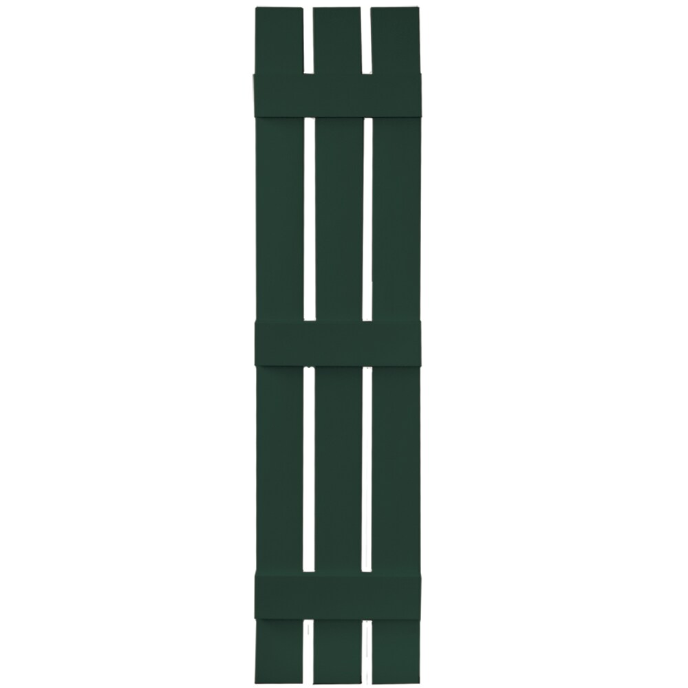 Vantage 11.875-in W x 55-in H Midnight Green Spaced Exterior Shutters ...