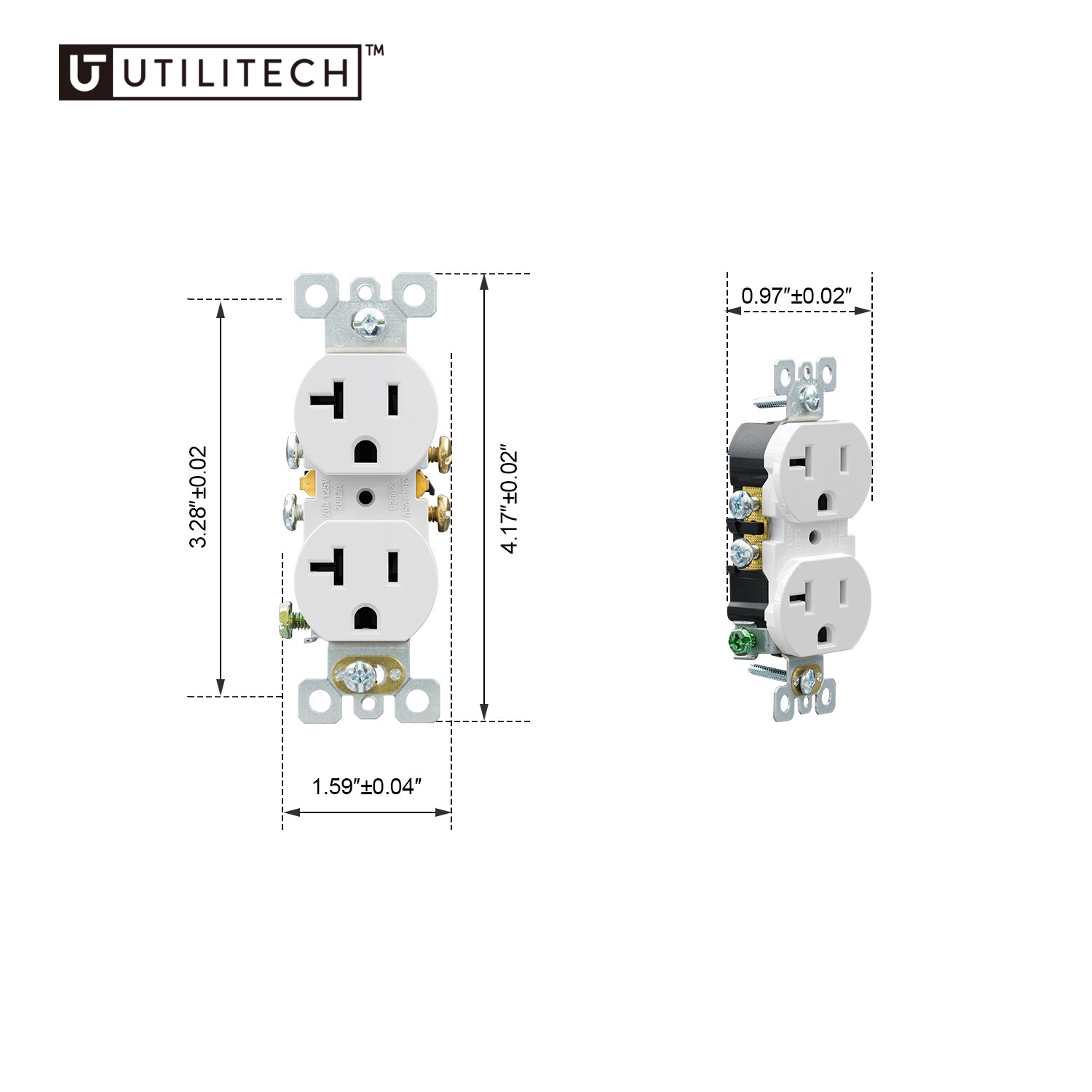 Utilitech 2002A-WH10 receptacles - View #3