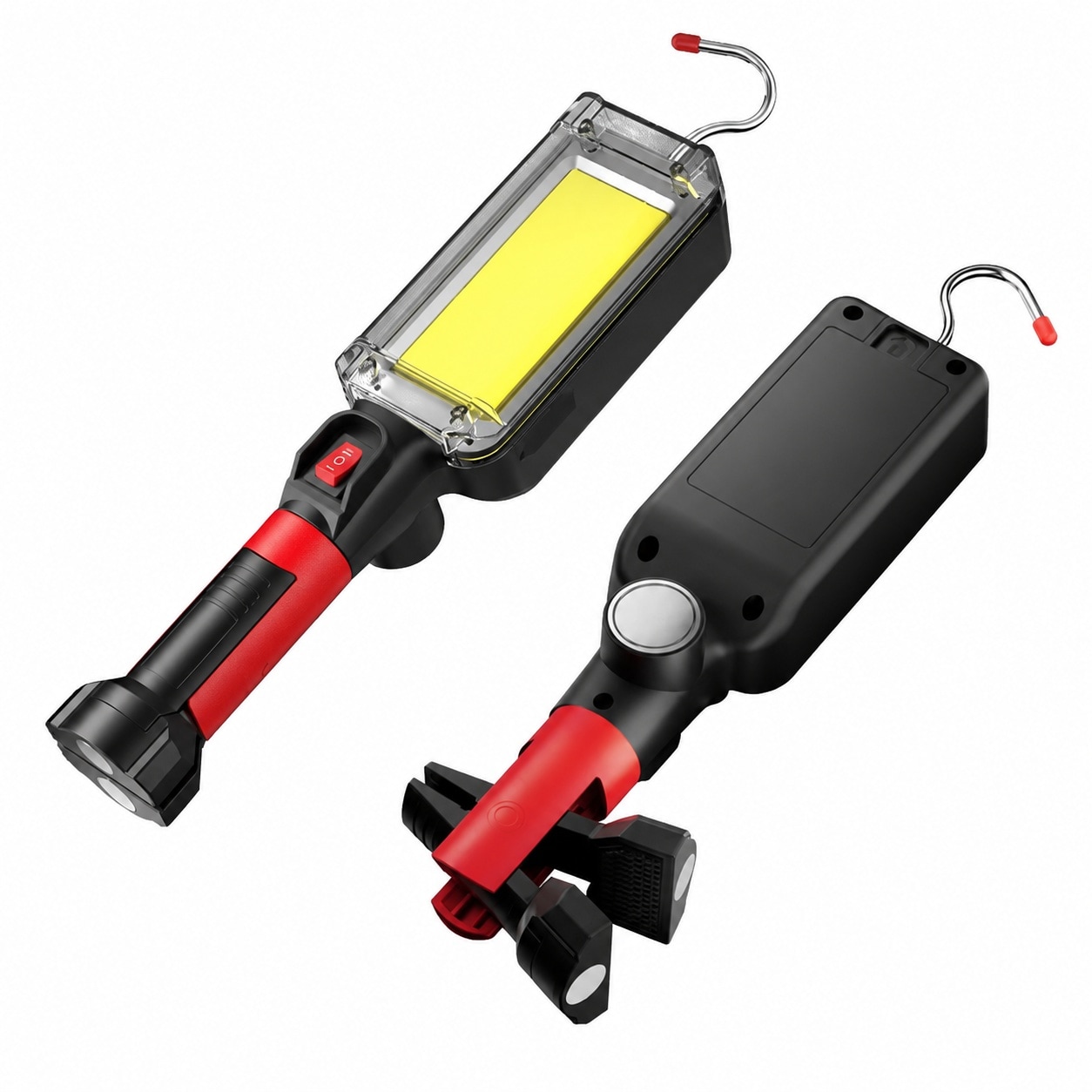 Aoibox  COB LED Work Light 700 Lumens with Dual Magnetic Base 360 Rotating Hook 2 Modes IPX4 ABS Drop Light