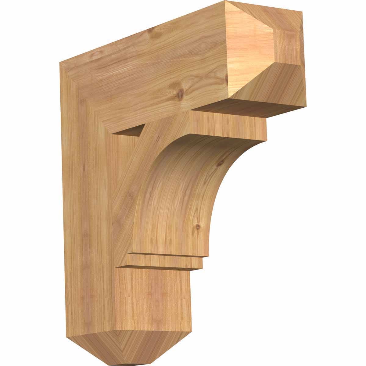 Ekena Millwork BKT06X20X20IMP04SWR Imperial craftsman smooth 5-1/2-in x 20-in x 20-in Western red cedar Brown Wood Standard bracket