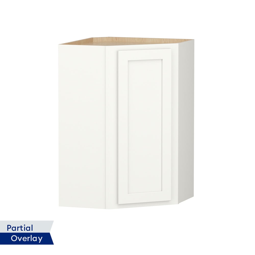 Shenandoah PRO Express Breckenridge 15-in W x 36.125-in H x 12-in D Linen Partial Overlay Wall Fully Assembled Plywood Cabinet (Recessed Panel Shaker Door Style)