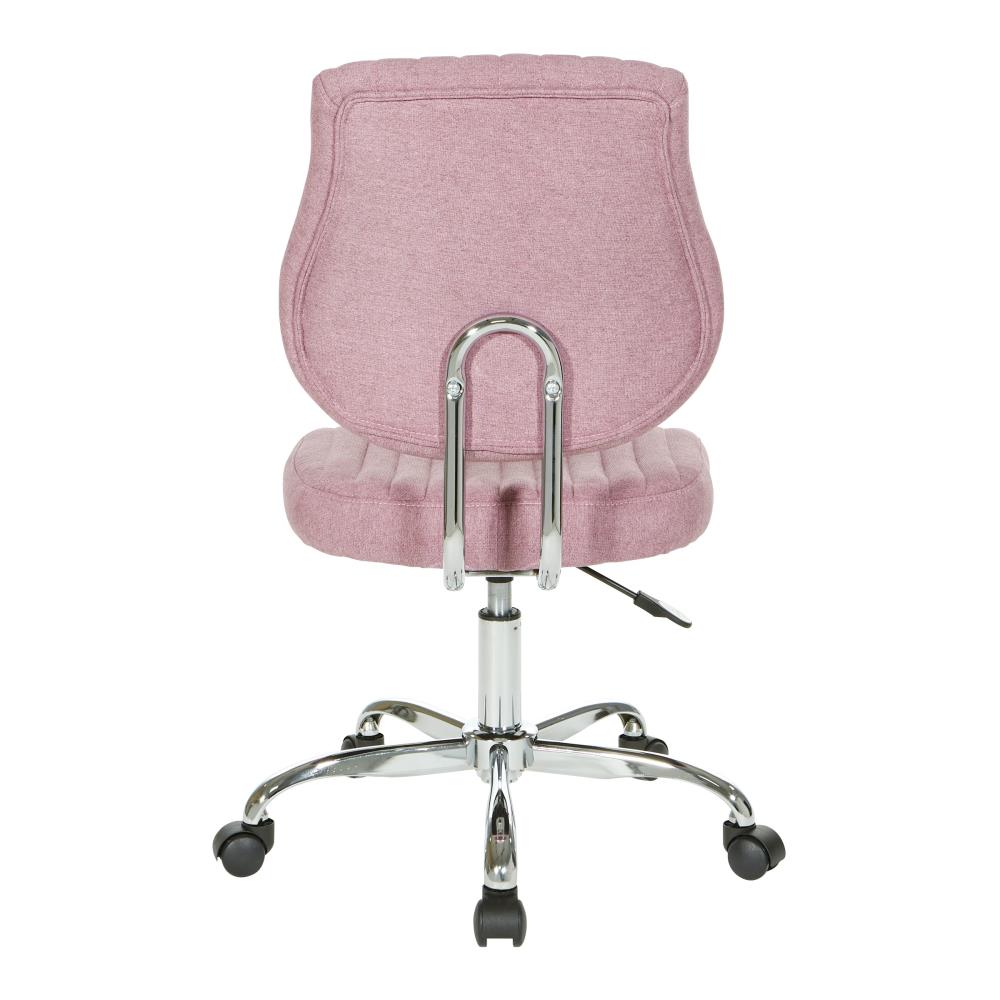 Ergonomic Mesh and Metal Task Chair in Orchid with Swivel Base