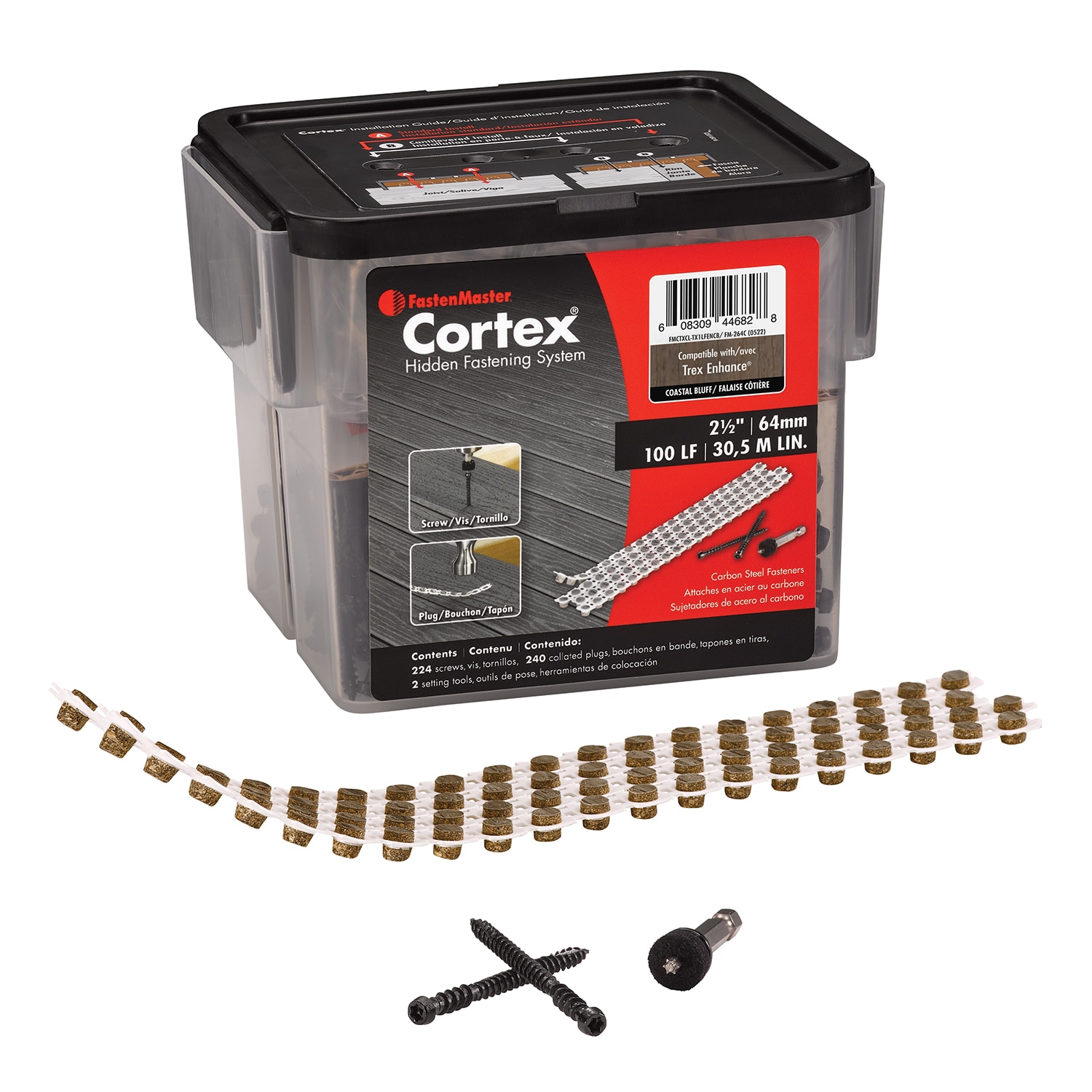 Cortex for Trex Enhance Decking 2.5-in Brown 100-lin ft (224-Pack) | FM - FastenMaster CTXCL-TX1LFENCB