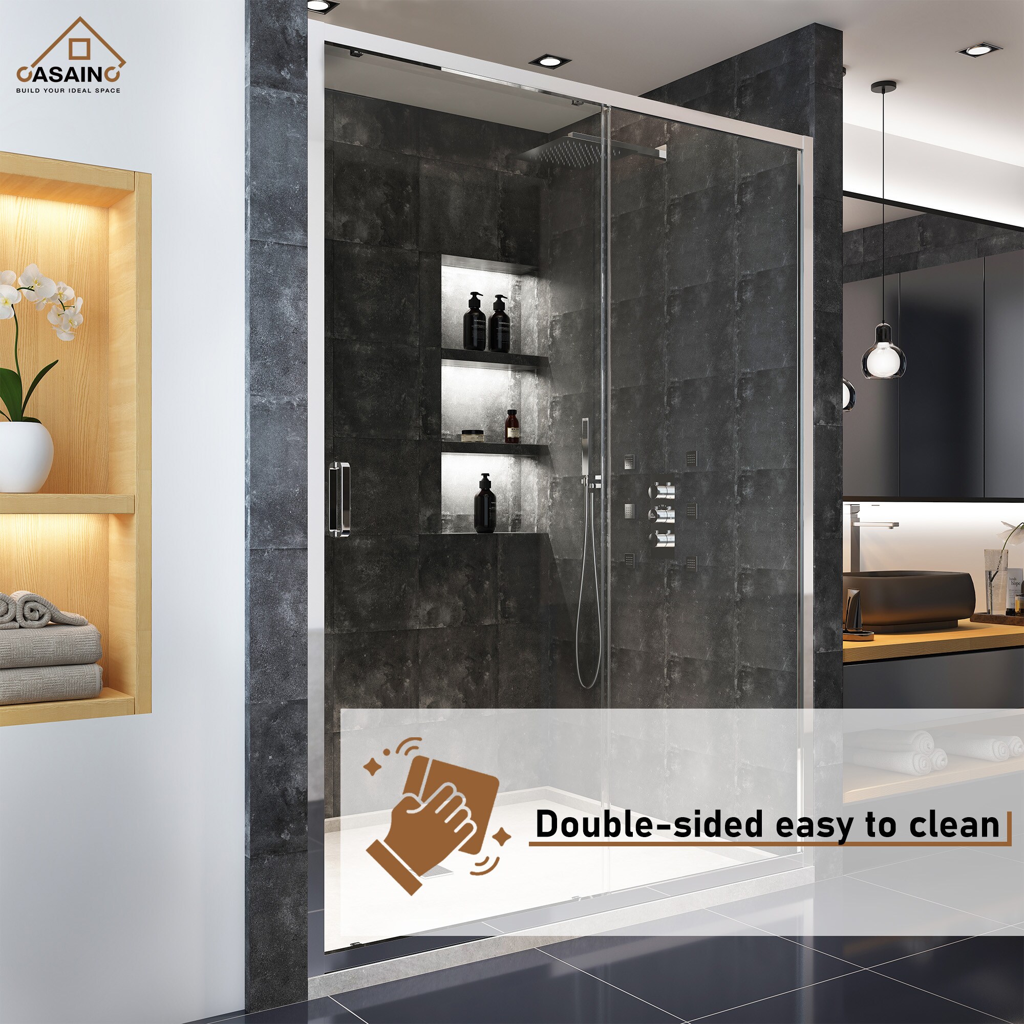 CASAINC SL-TL-C80 Shower-Doors - View #6