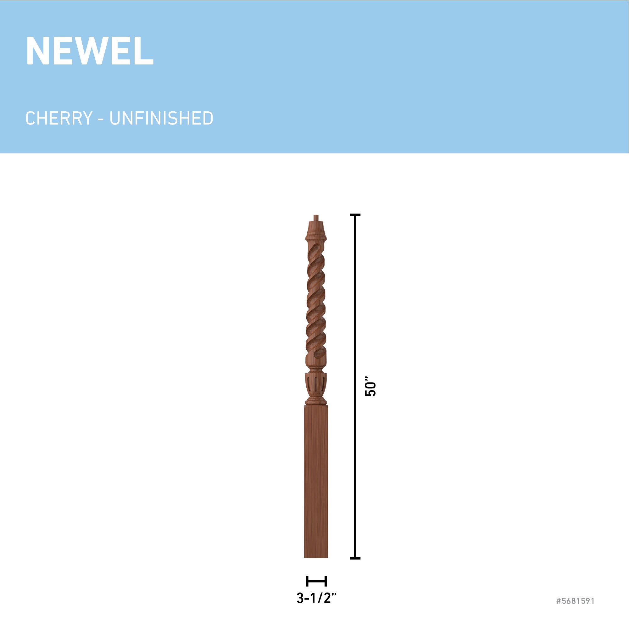 L.J. Smith Stair Systems LJT-3014-C Interior-Stairpart-Newel-Posts - View #3