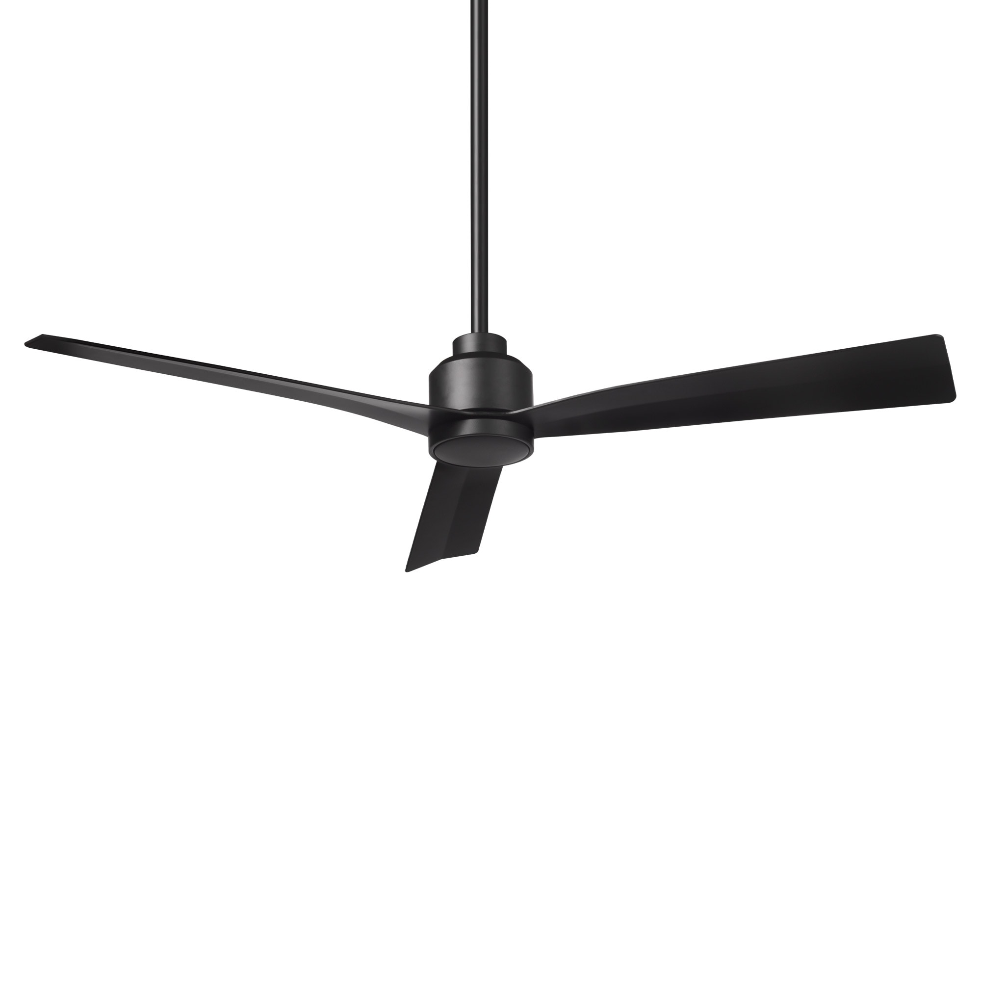 WAC Lighting Clean 52-in Matte black Indoor/Outdoor Smart Ceiling Fan and Remote (3-Blade) F-003-MB Sansujyuku sansujyuku.com