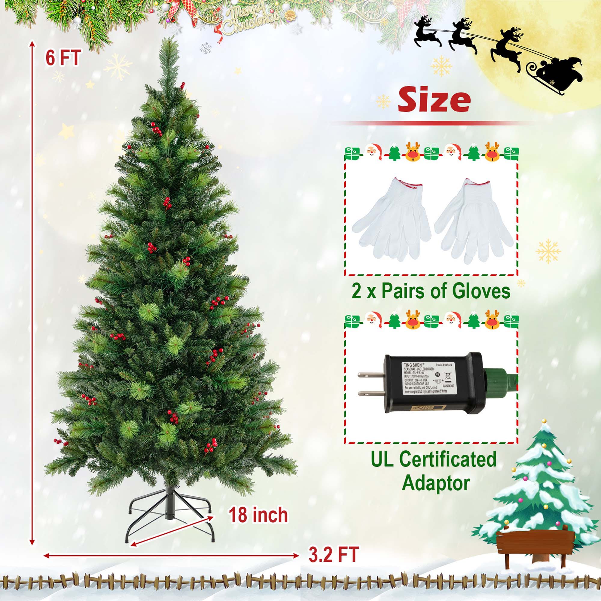 Costway LWS00761 Artificial-Christmas-Trees - View #2