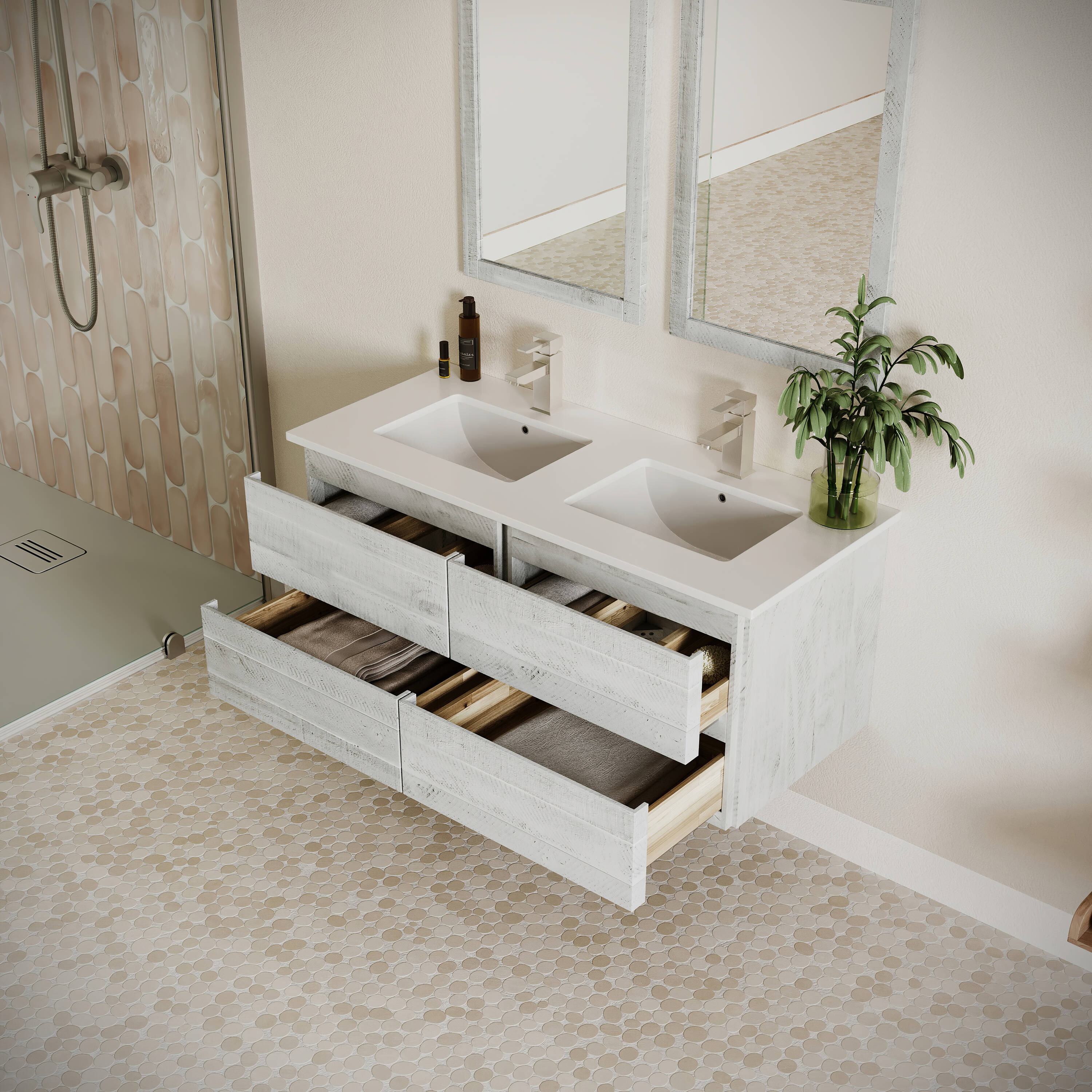 Fresca FCB31-2424RWH-CWH-U Bath-Vanity-Combo - View #3