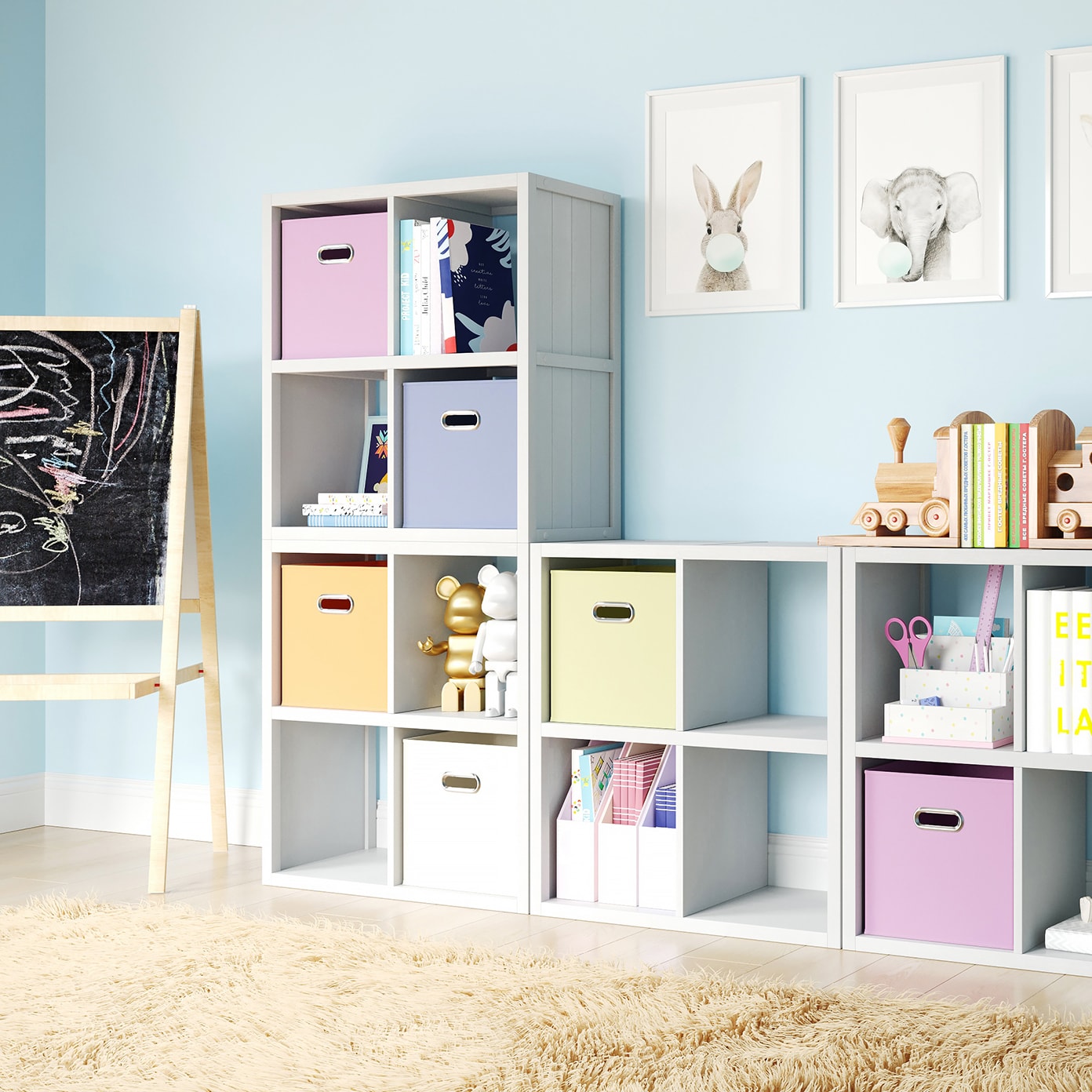 John Louis Home JLH-4C-W Laminate-Storage-Cubes - View #4