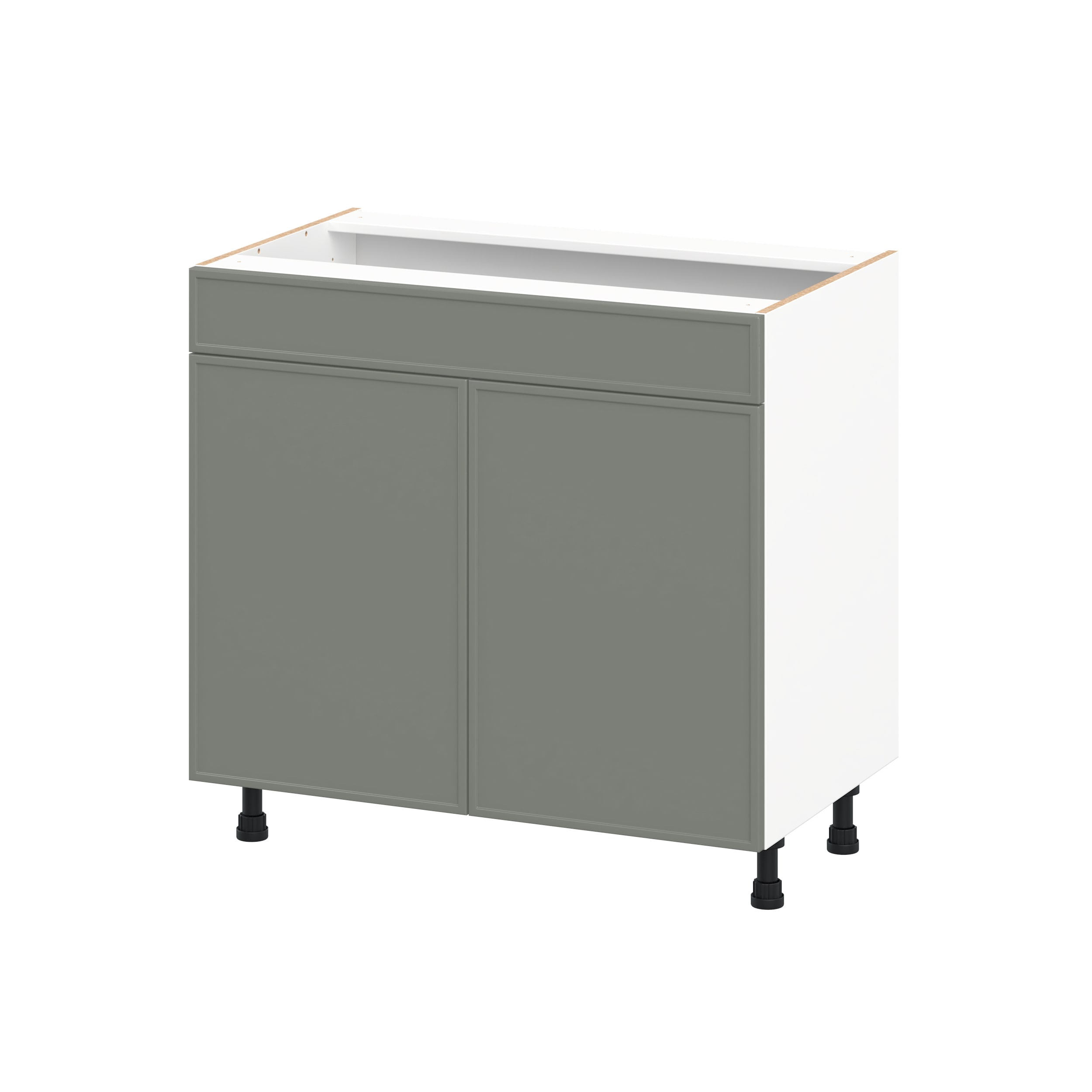 Hugo&Borg VS36-CO Concord 36-in W x 34.5-in H x 21-in D Moss Green Sink Base Fully assembled Cabinet Flat Panel