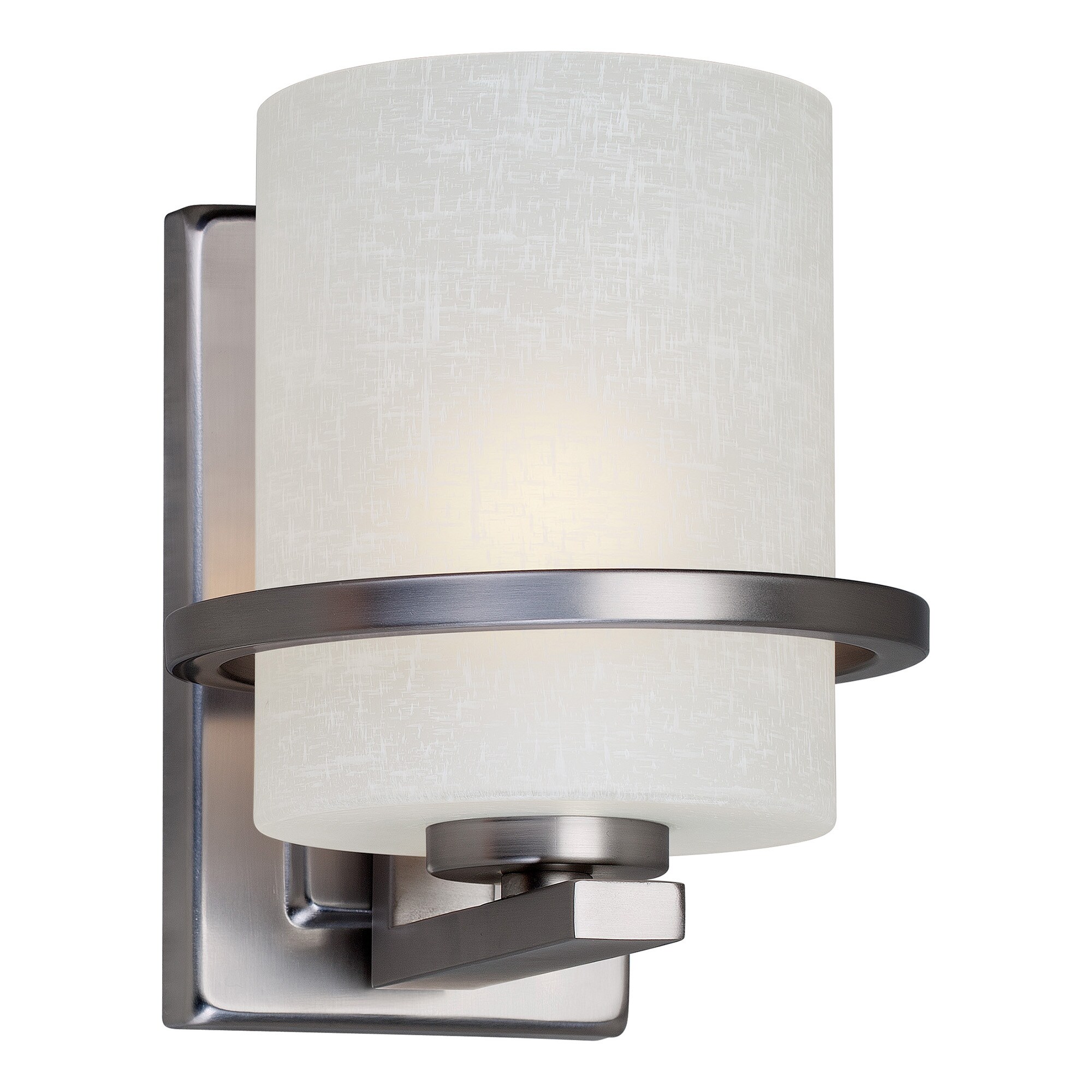 Forte Lighting 2404-01-55 Halo 6.5-Inches W Brushed Nickel Wall Sconce