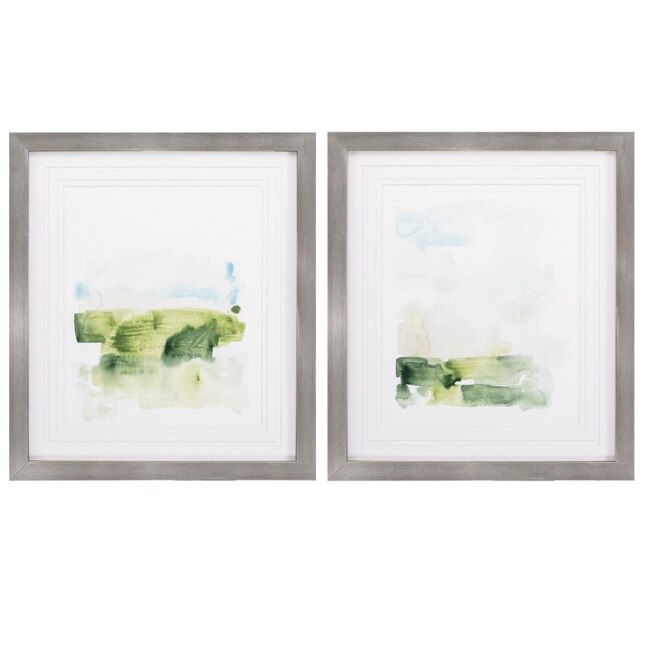 HomeRoots 26-in x 30-in Silver Frame Custom Liquid Valley (Set of 2) at ...