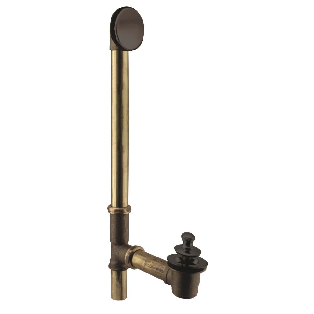 WESTBRASS 7941817H-62 Bath Waste- Illusionary Overflow with Lift and Turn Drain, 22 In. Make-up, 17 Ga. Brass In Matte Black 7941817h-62