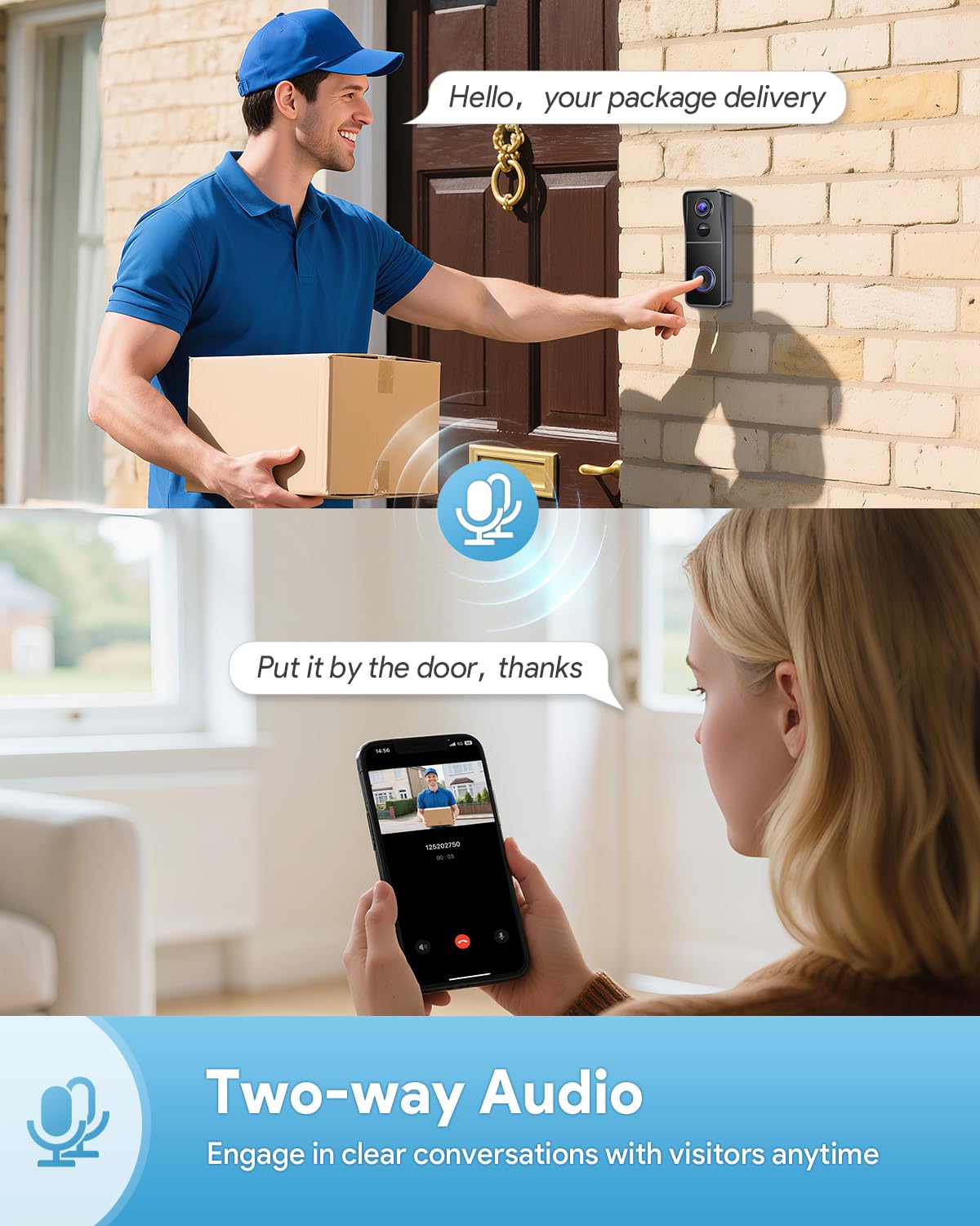 Adrinfly LAD0804D087 Video-Doorbells - View #4